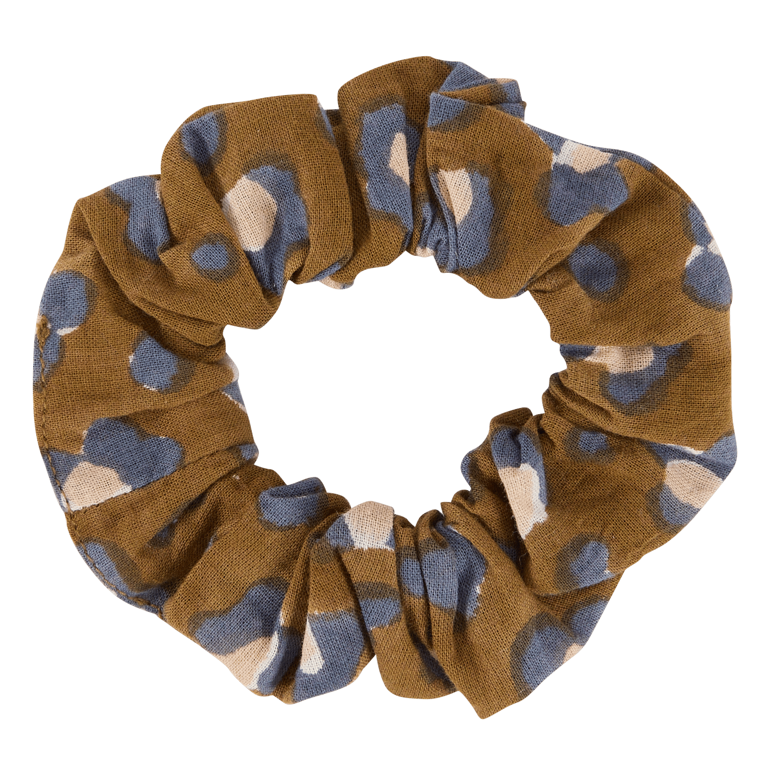 Katoenen scrunchie met print APACHES COLLECTIONS Kaki