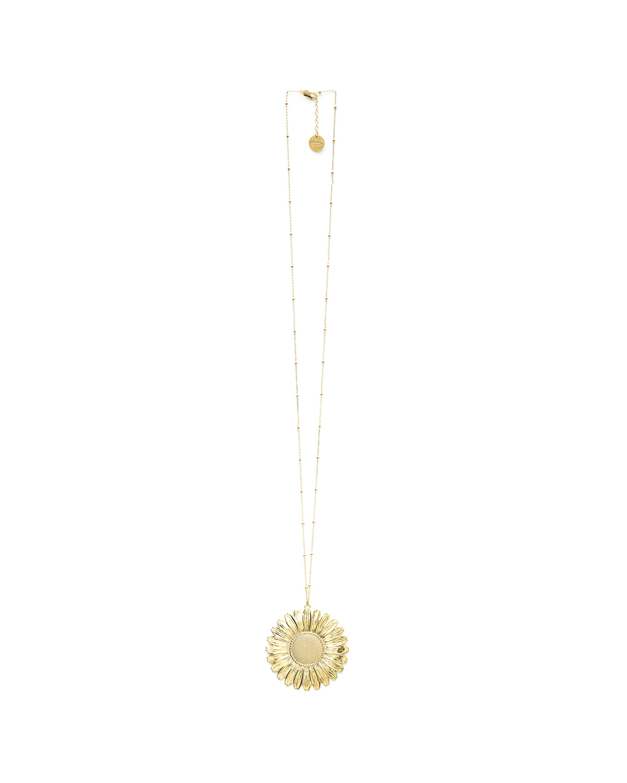 Gold-plated flower pendant Golden