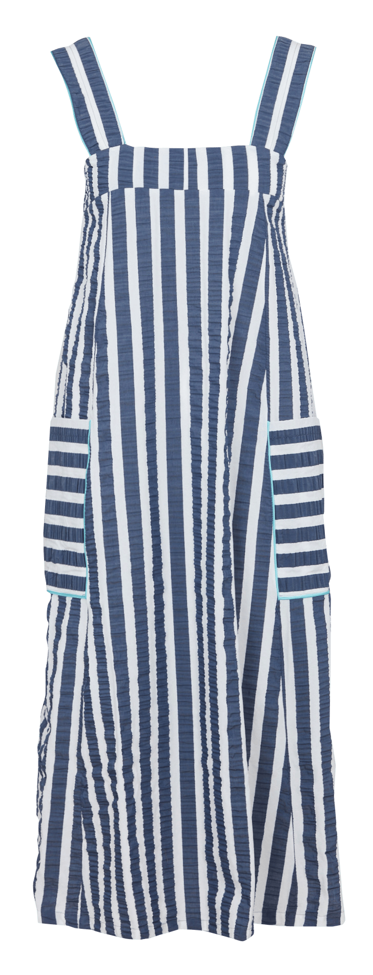 Straight linen midi dress DR BLOOM Blue