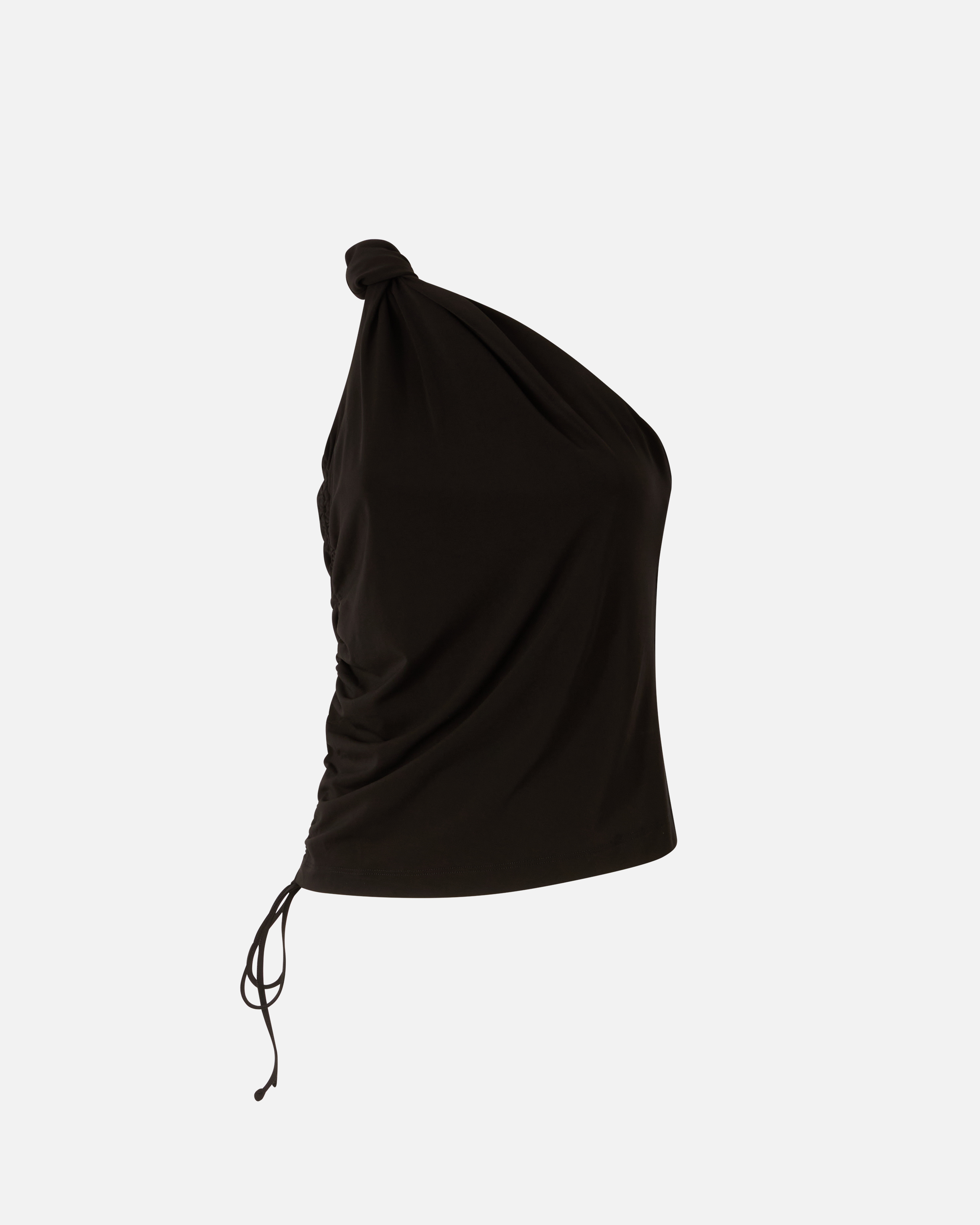 Asymmetrical top with bow Black