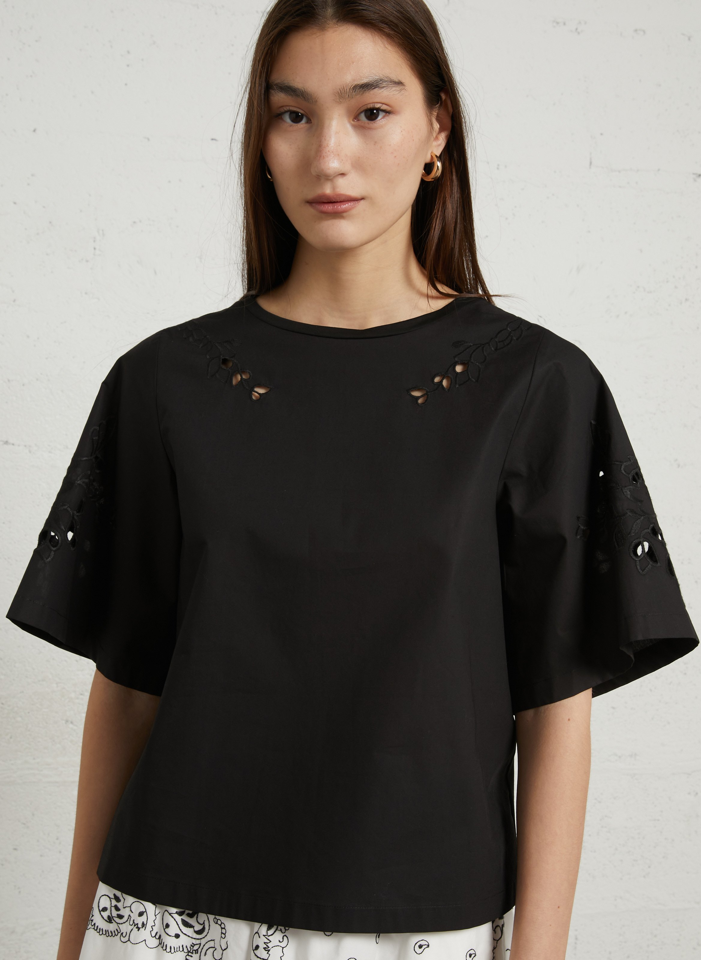Loose-fit round-neck cotton top MAX MARA WEEK END Black