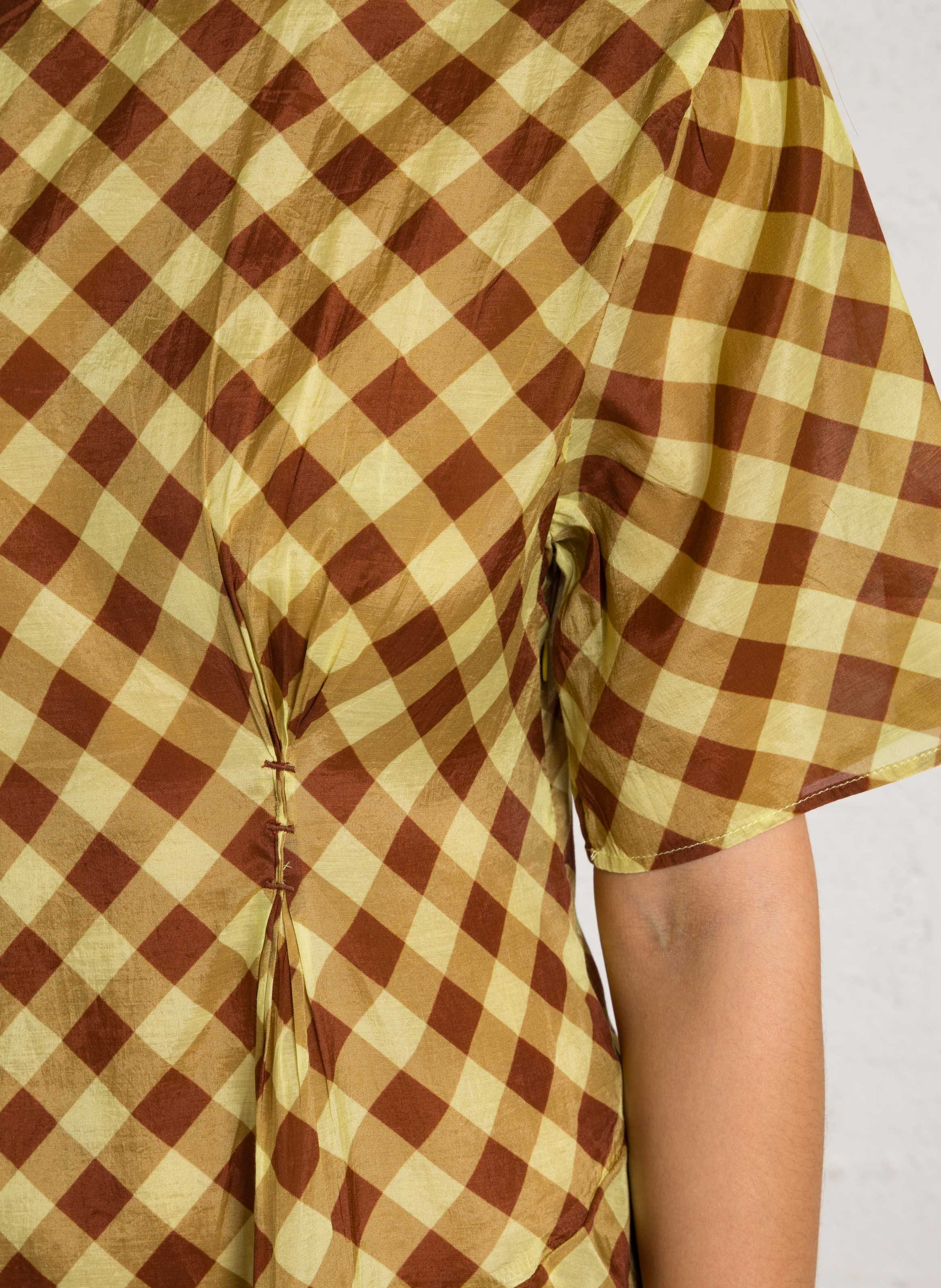 Short asymmetrical plaid dress DAMSON MADDER Multicolored