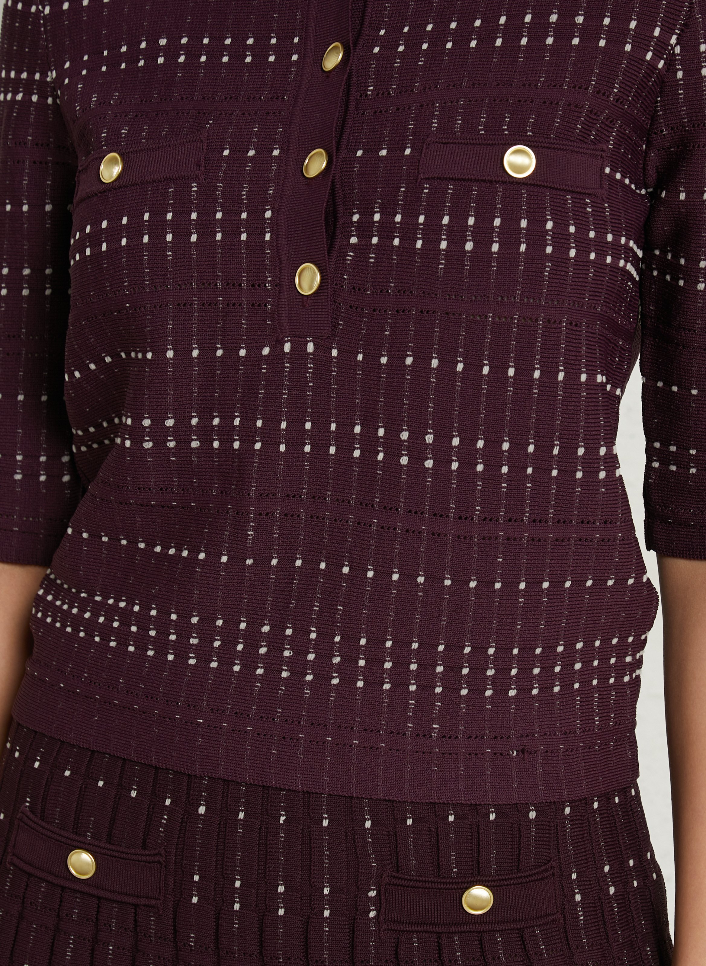 Buttoned sweater with classic collar SUNCOO Plums