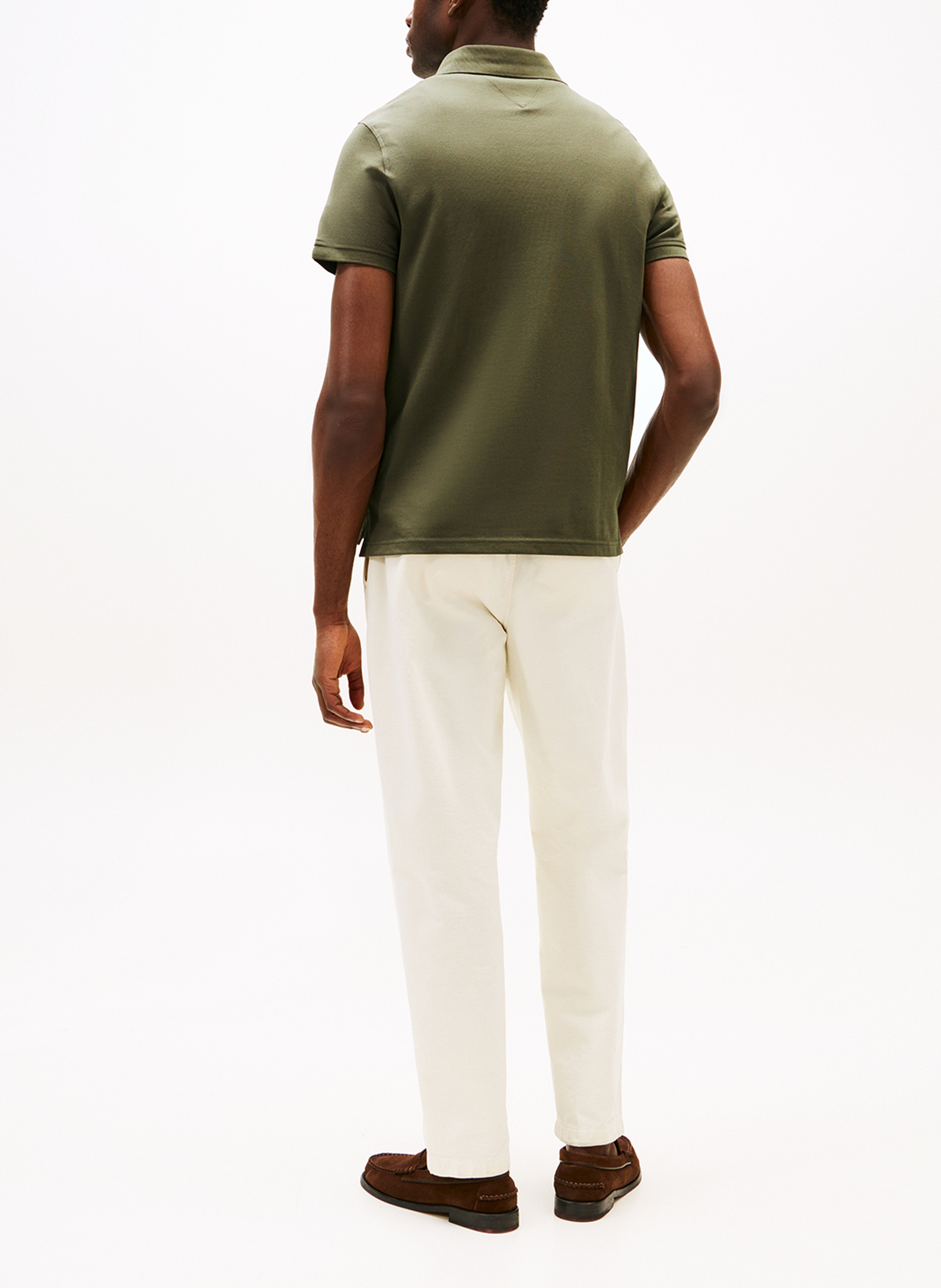 Poloshirt aus Bio-Baumwoll-Mix, Regular Fit TOMMY HILFIGER Khaki