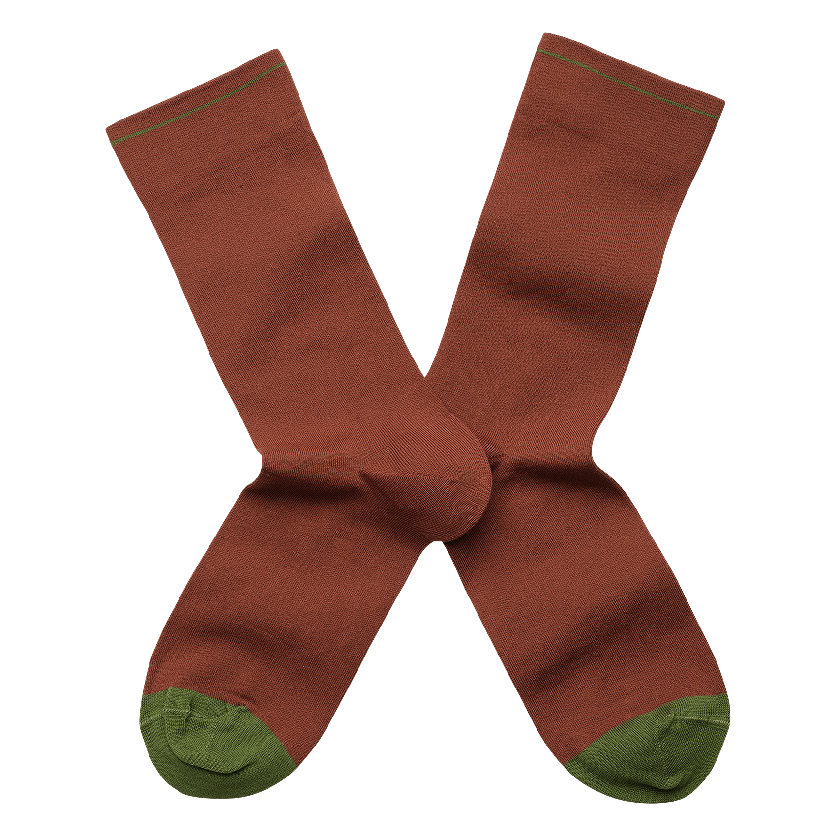 Cotton-blend socks  Marron