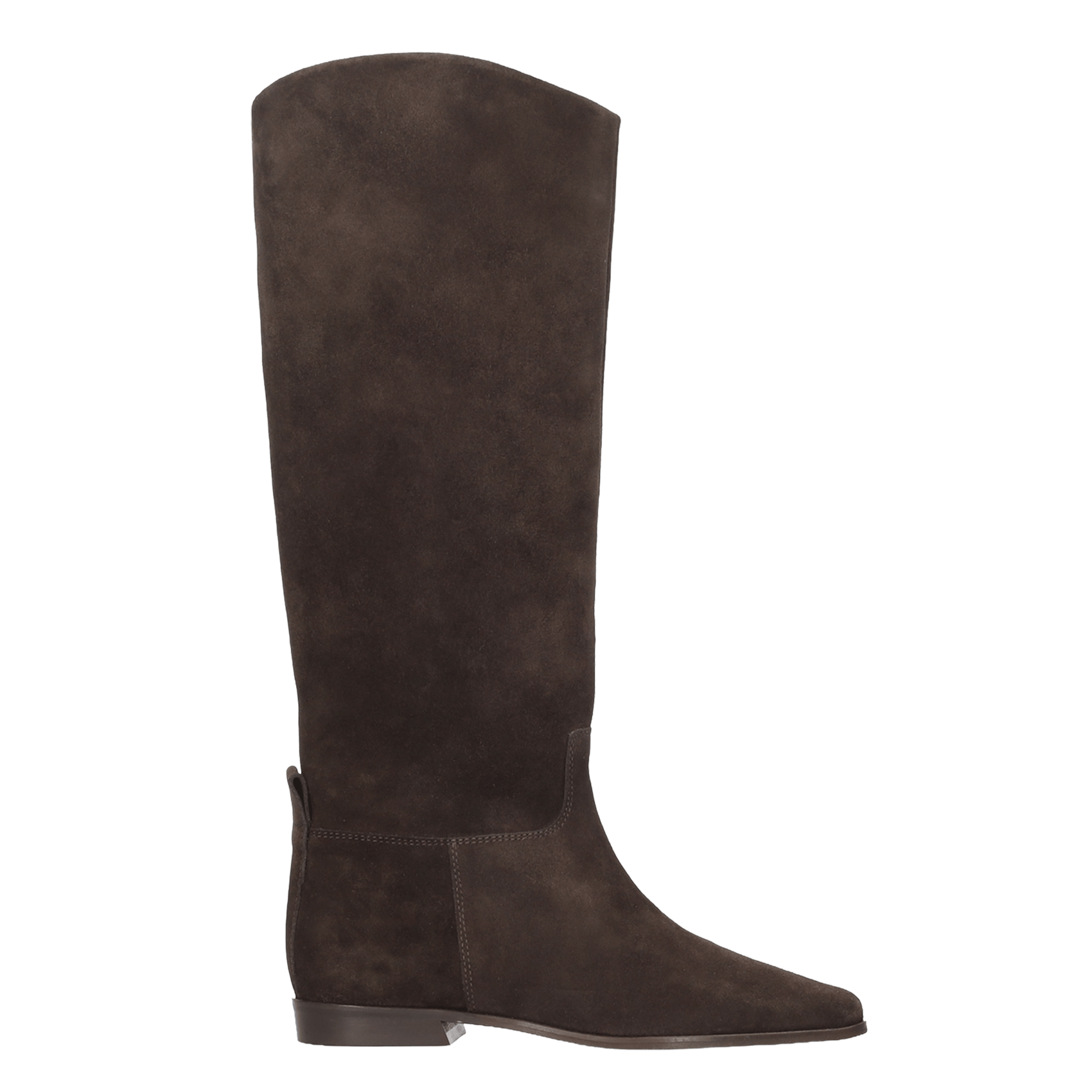 Stiefel aus Veloursleder mit eckiger Spitze BIBI LOU Braun