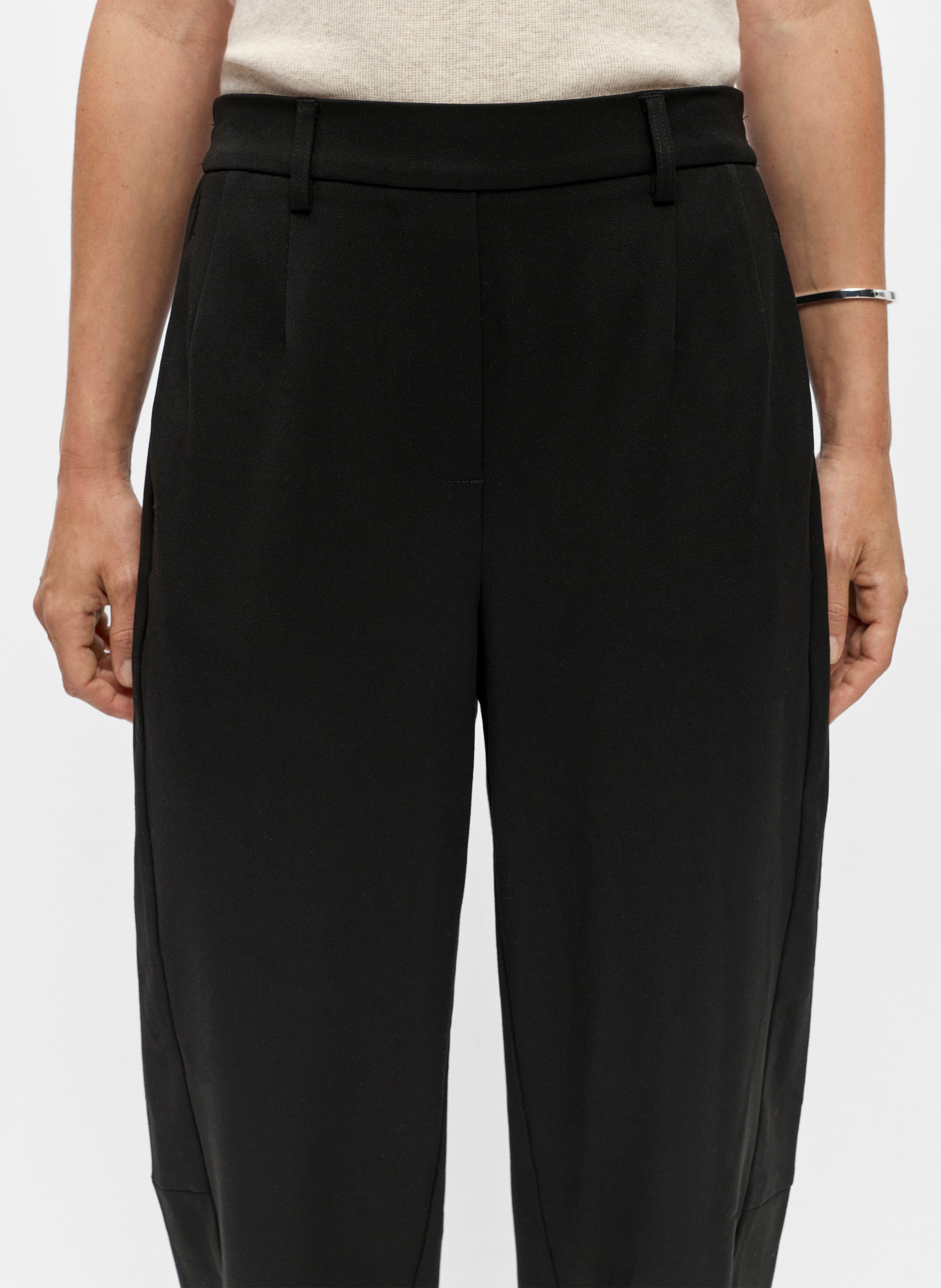 High-waisted wide-leg trousers OBJECT Black