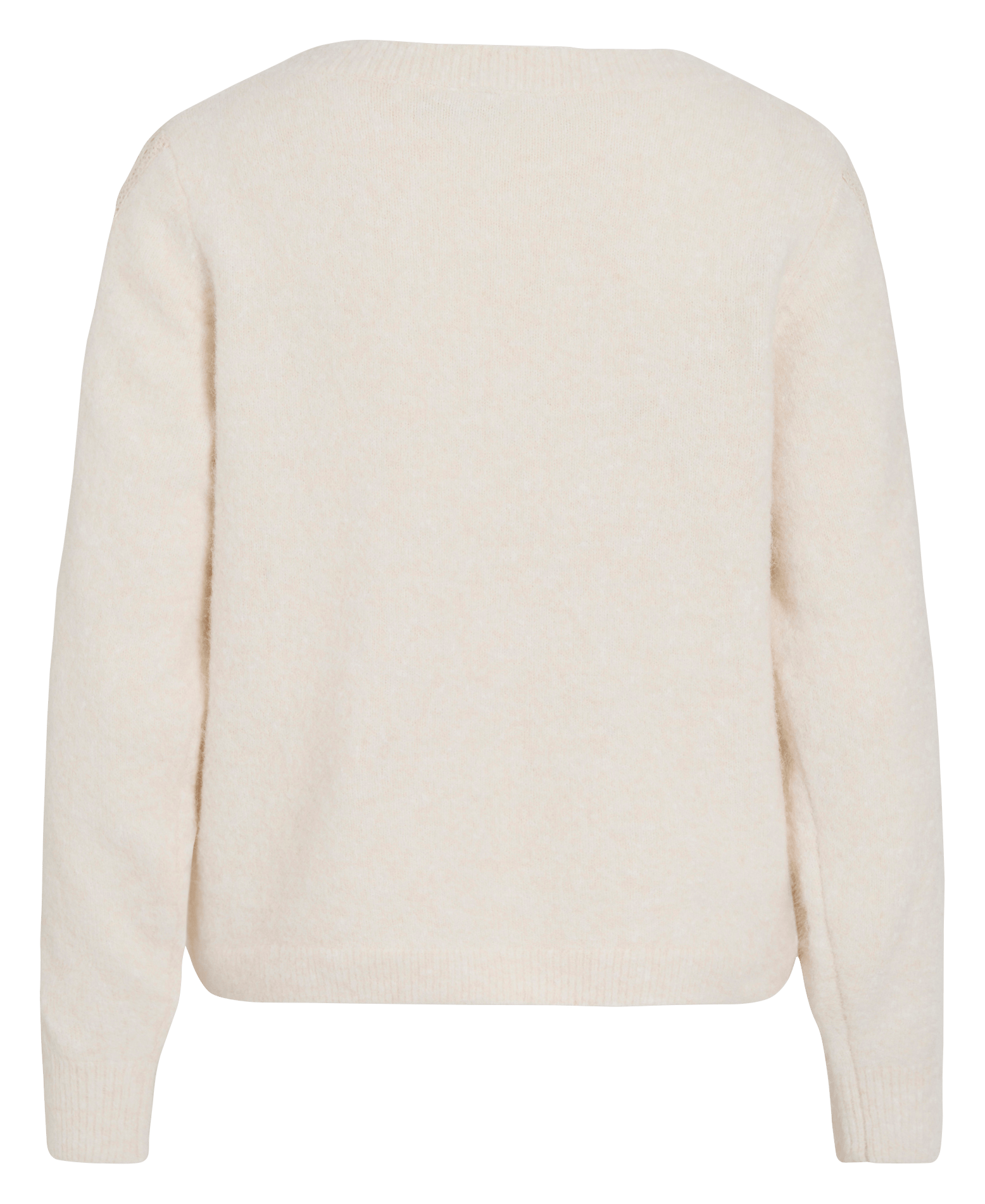 Pull droit à col rond en maille VILA Beige