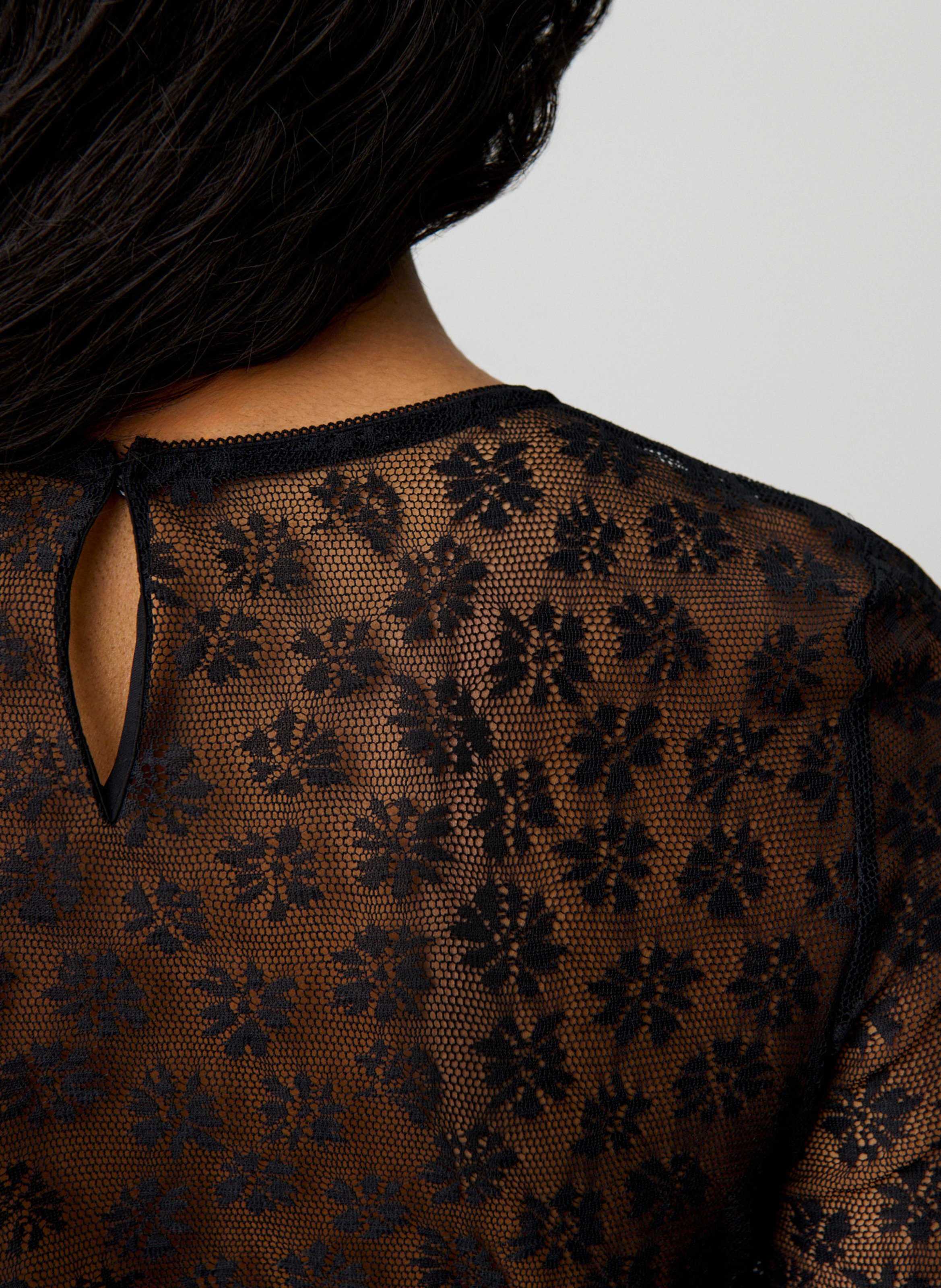 Top met transparante print CLAUDIE PIERLOT Zwart