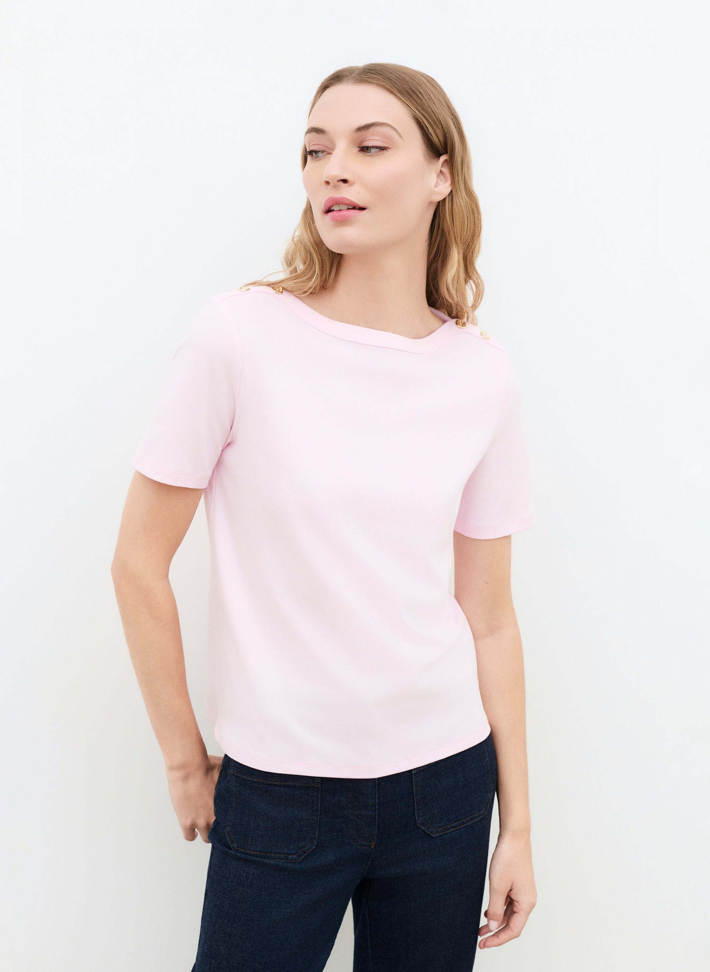 Tee-shirt ajusté en coton CAROLL