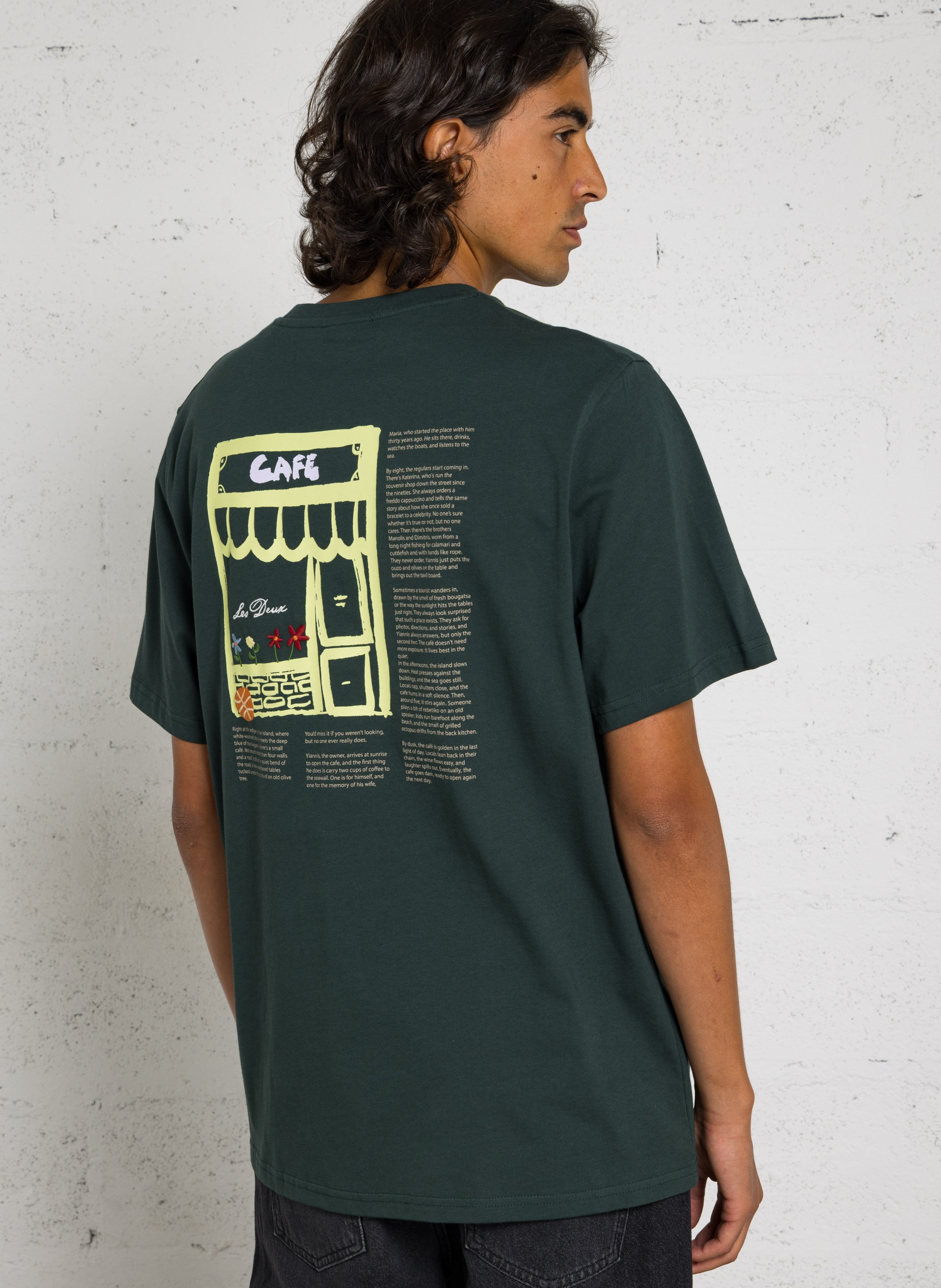 T-shirt droit en coton bio LES DEUX Vert