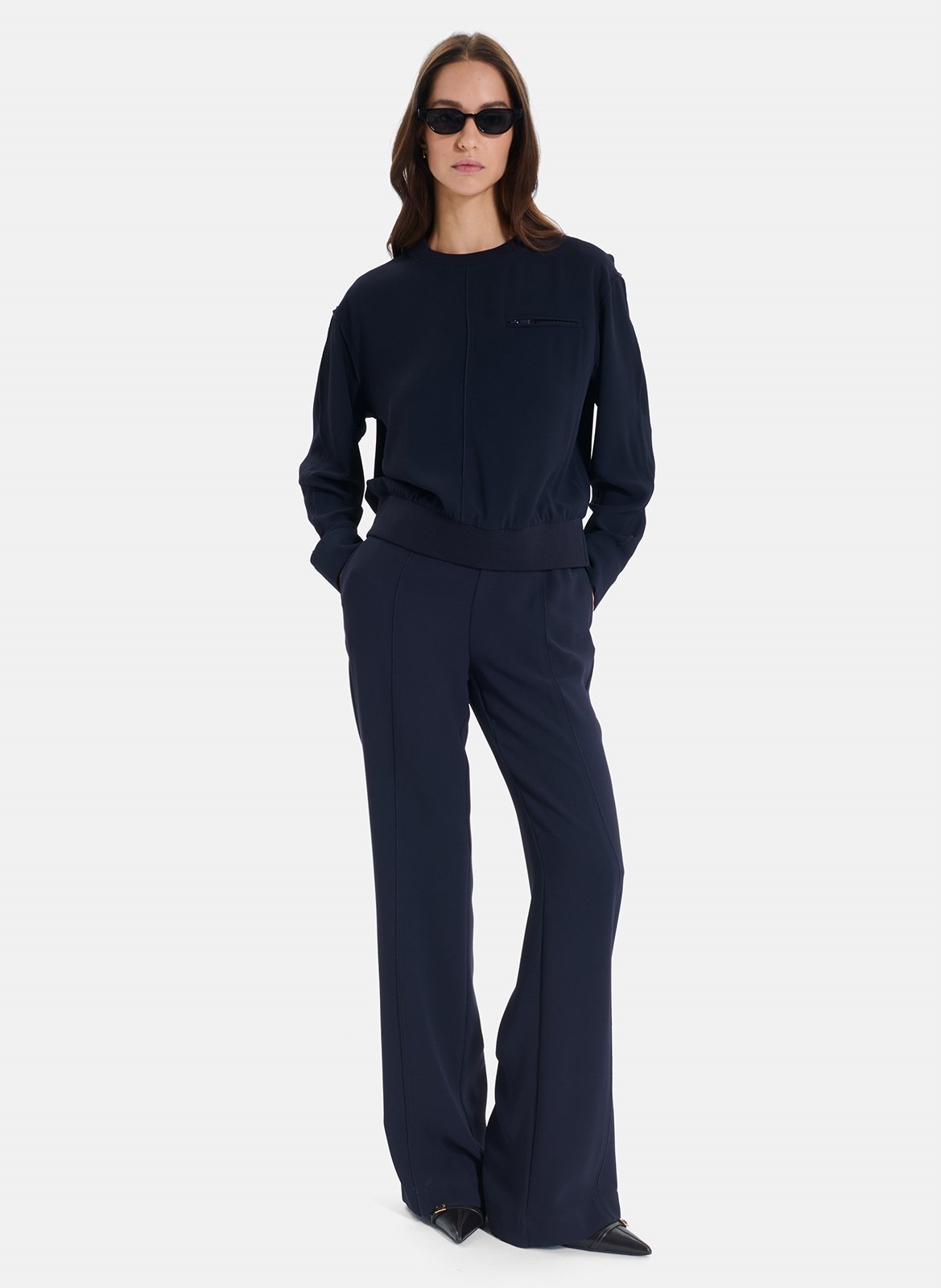 Straight round-neck sweatshirt ZAPA Blue