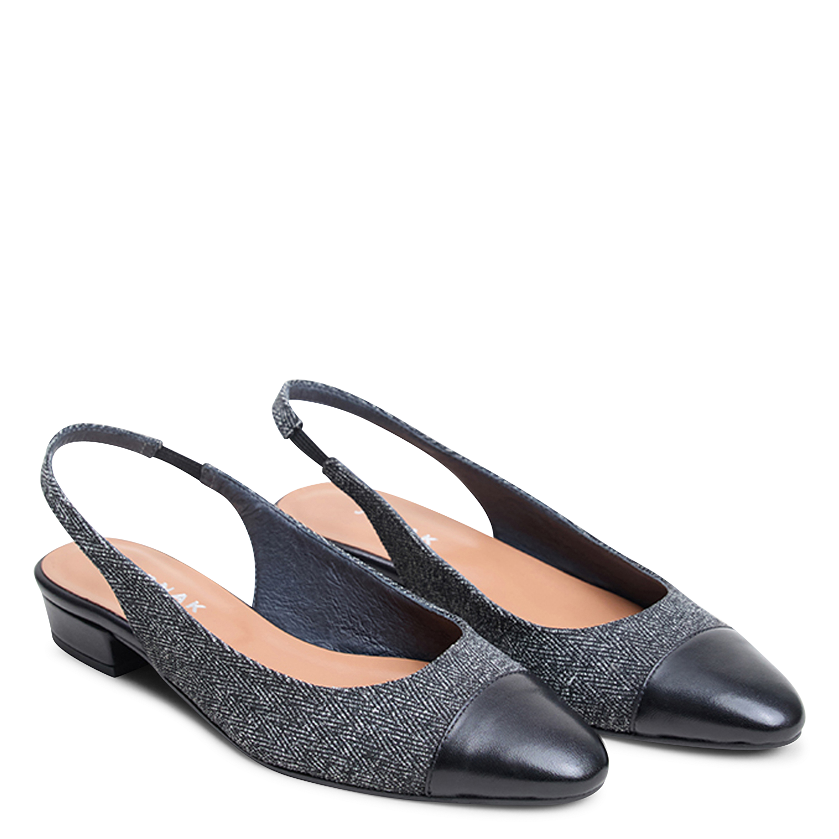 Slingback ballerina flats with low heels JONAK Grey