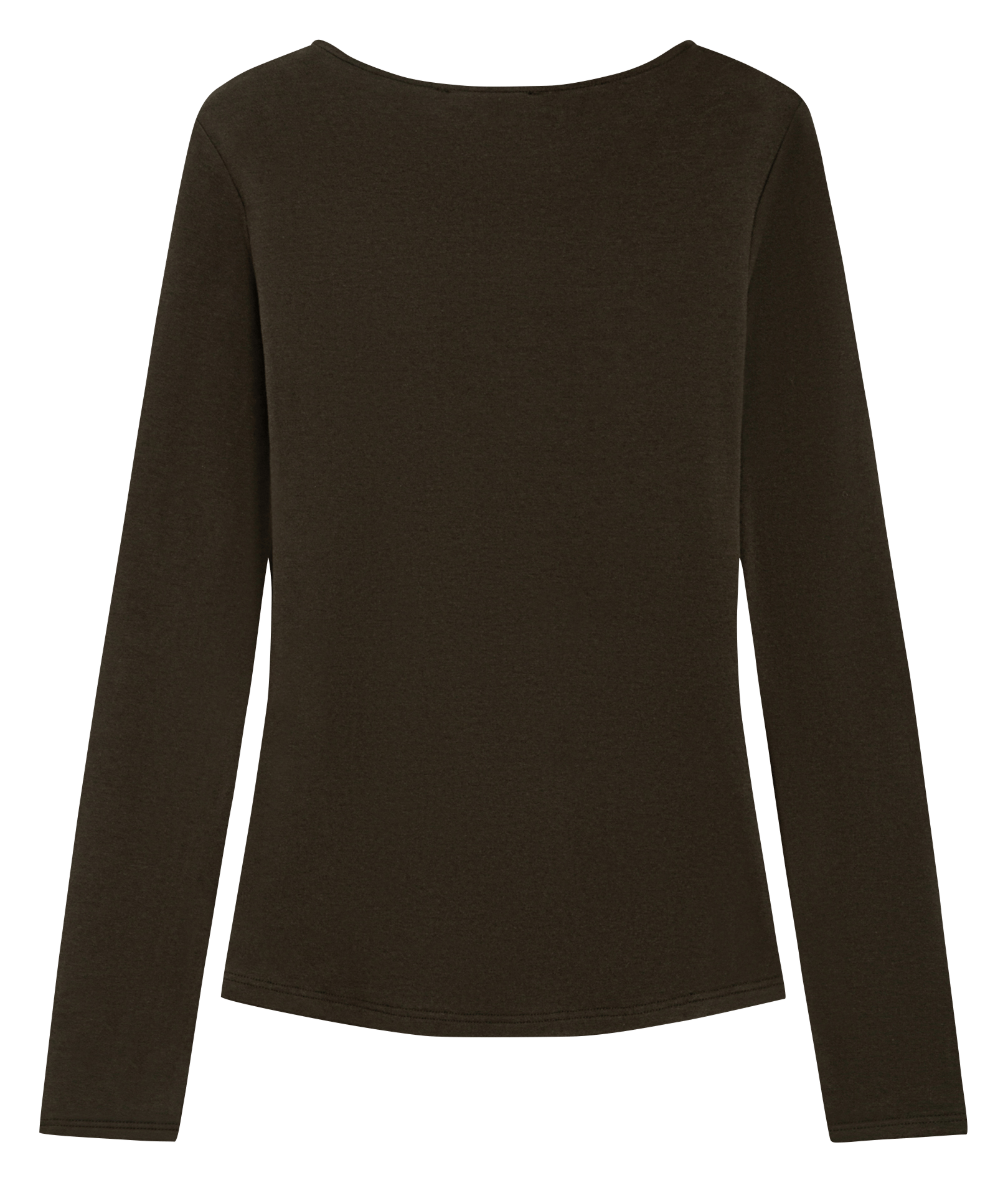 T-shirt manches longues drapé GRACE ET MILA Marron