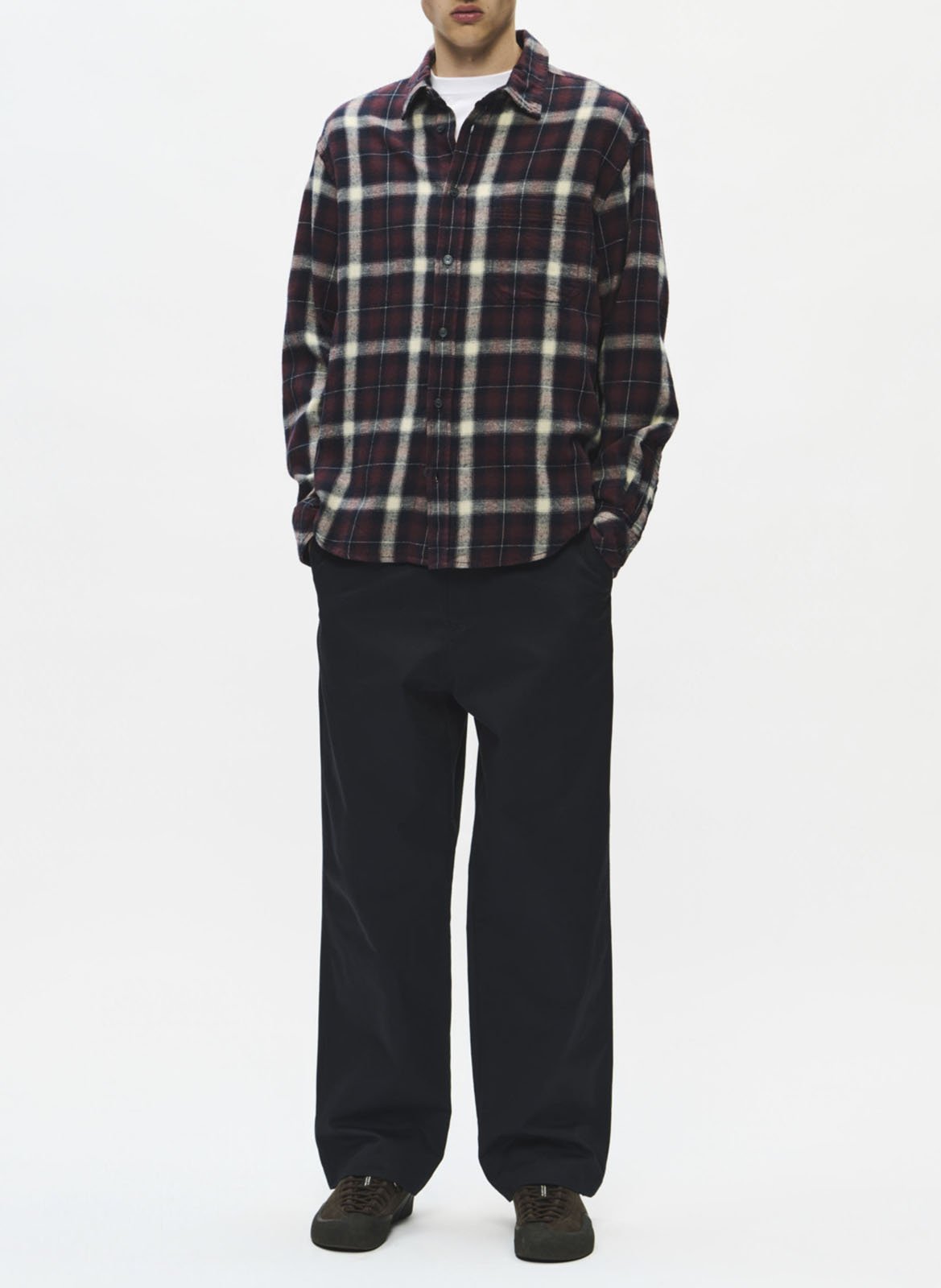 Straight organic cotton shirt WOOD WOOD Red