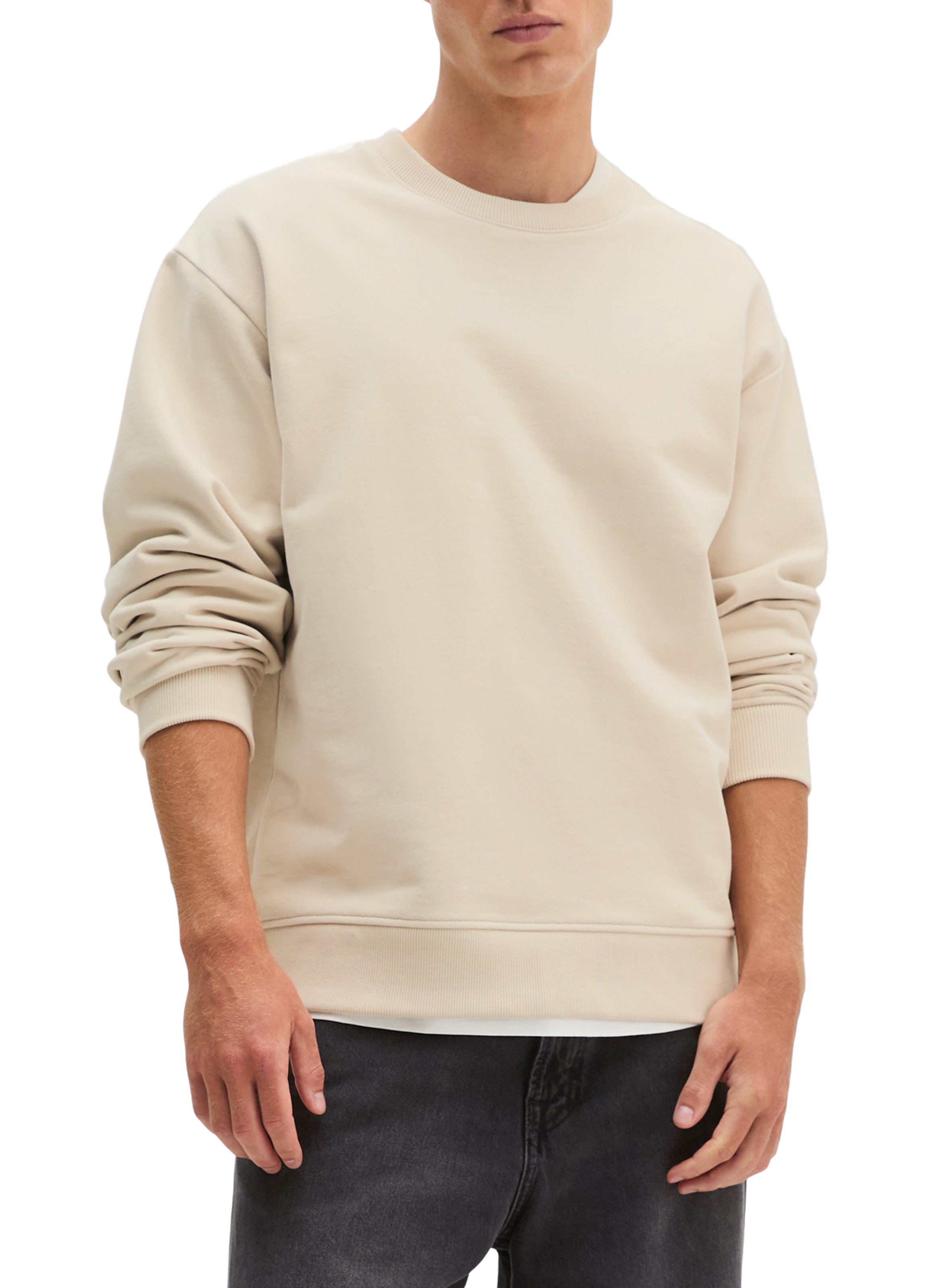 Round-neck cotton sweatshirt MARC O'POLO Grey