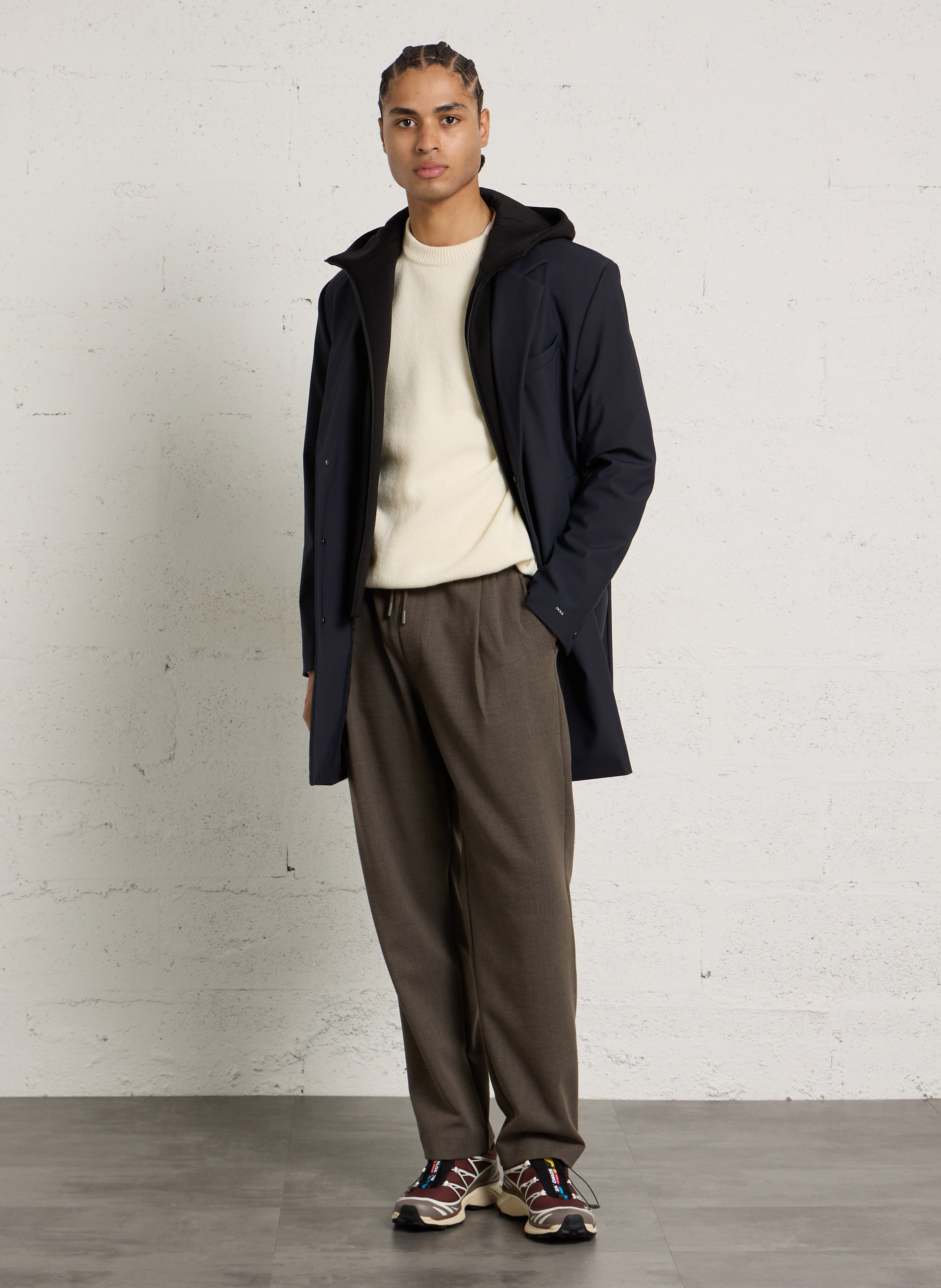 Pantalon à pinces droit IKKS Marron