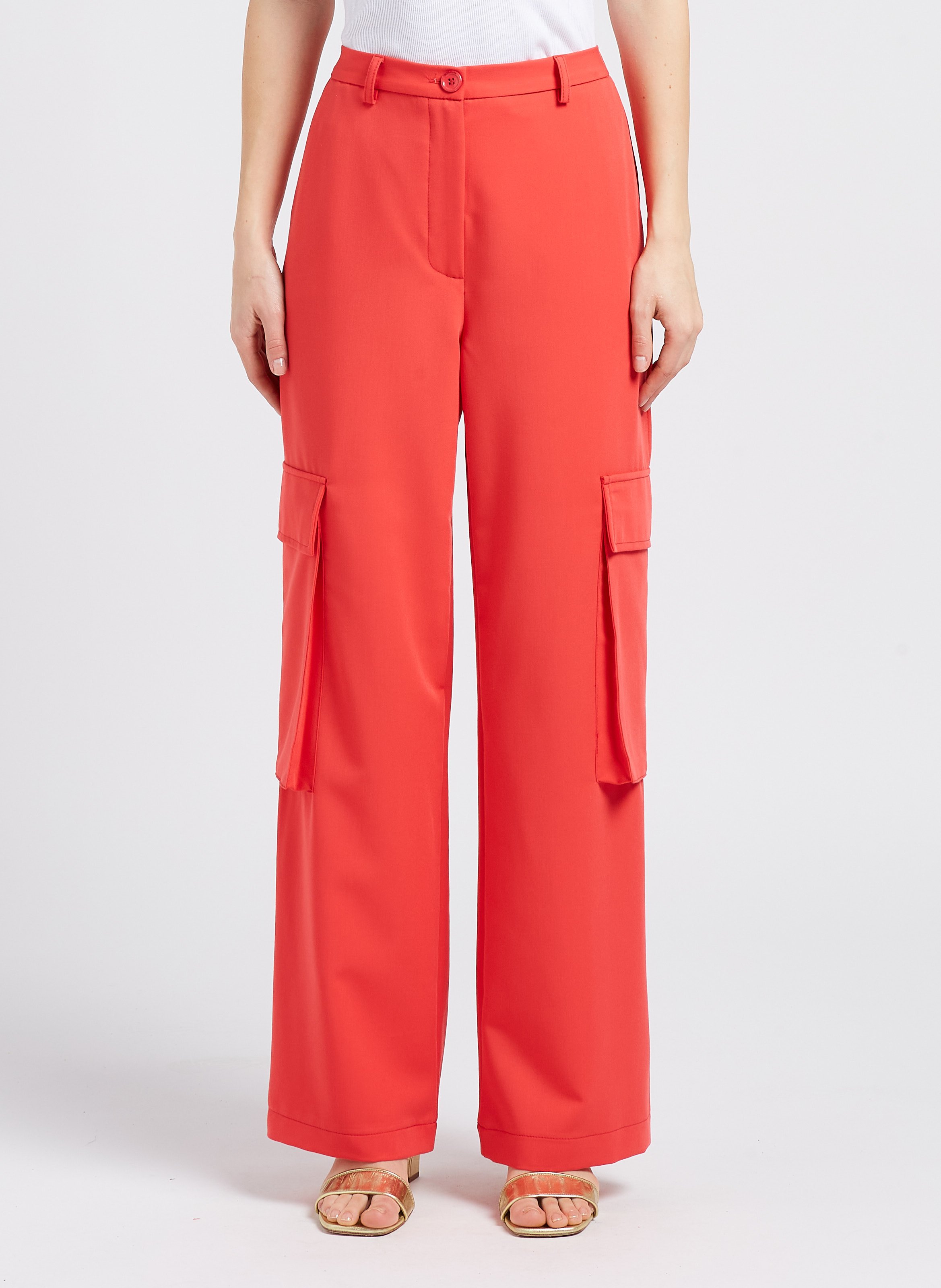 Pantalon large à poches cargo  IMPERIAL Rose