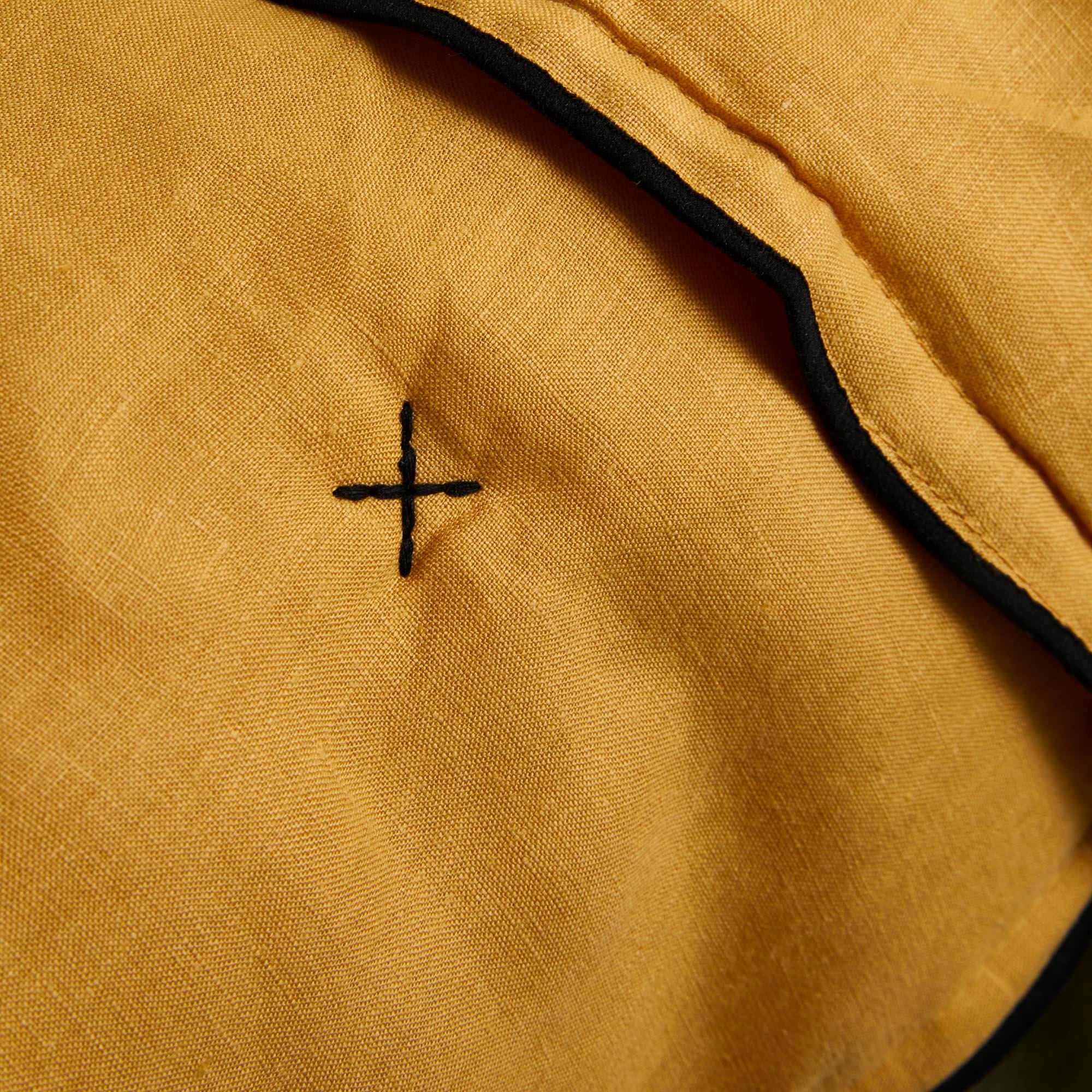 CARLINA - Quilted linen bedspread MADURA Yellow