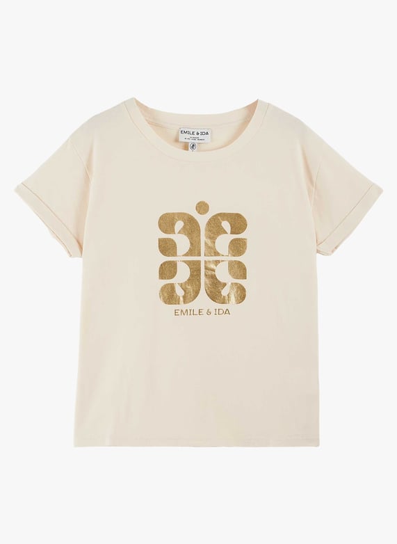 Round-neck organic cotton T-shirt XS