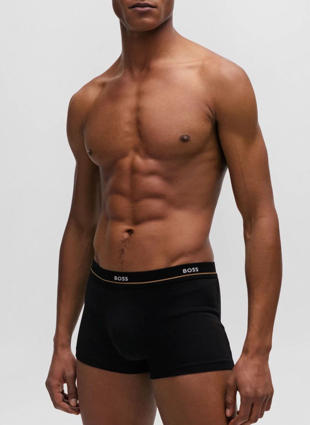 Pack of 5 cotton-blend trunks BOSS Black