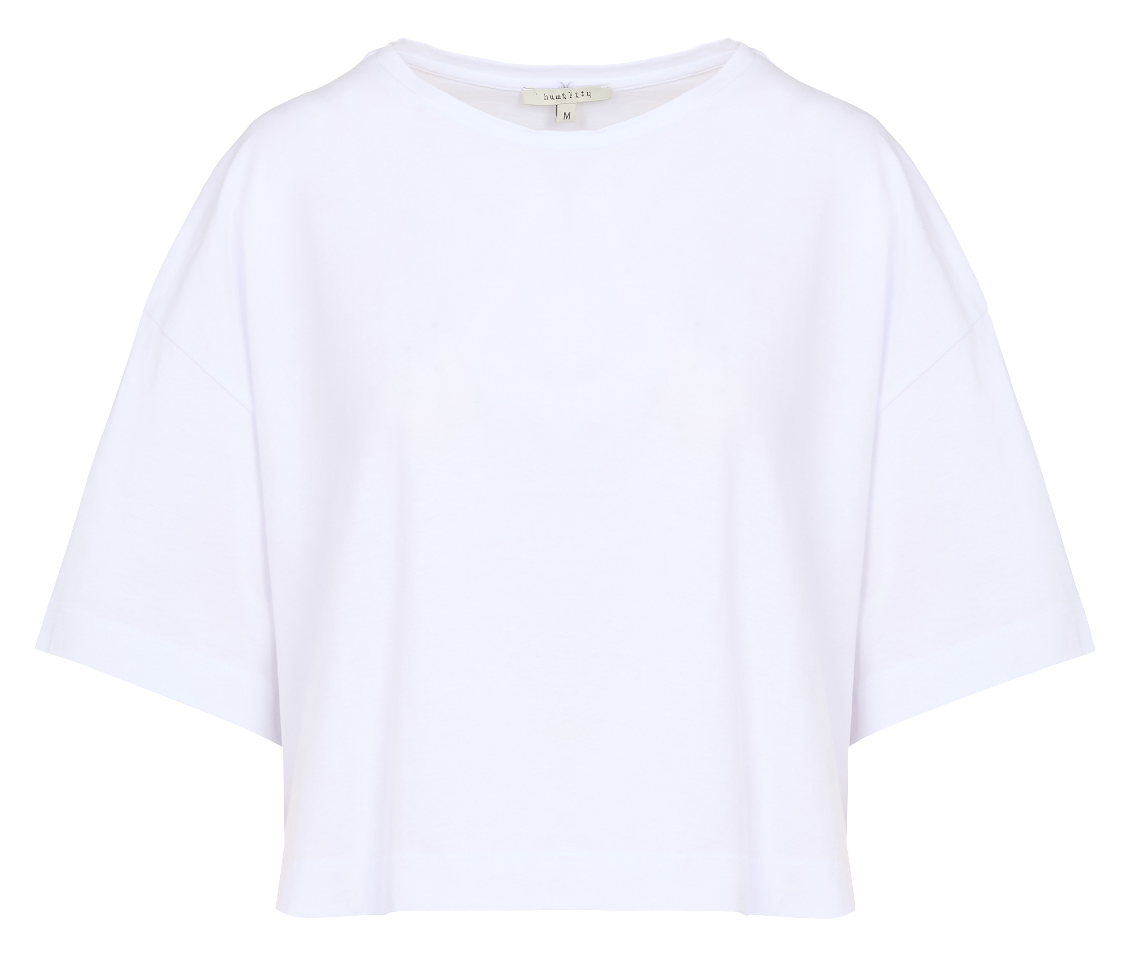 Oversized round neck organic cotton t-shirt HUMILITY White