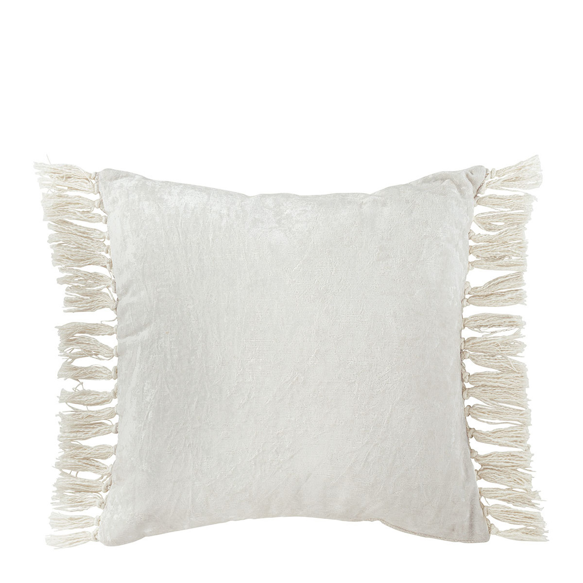 Iridescent velvet cushion cover BLANC D'IVOIRE White