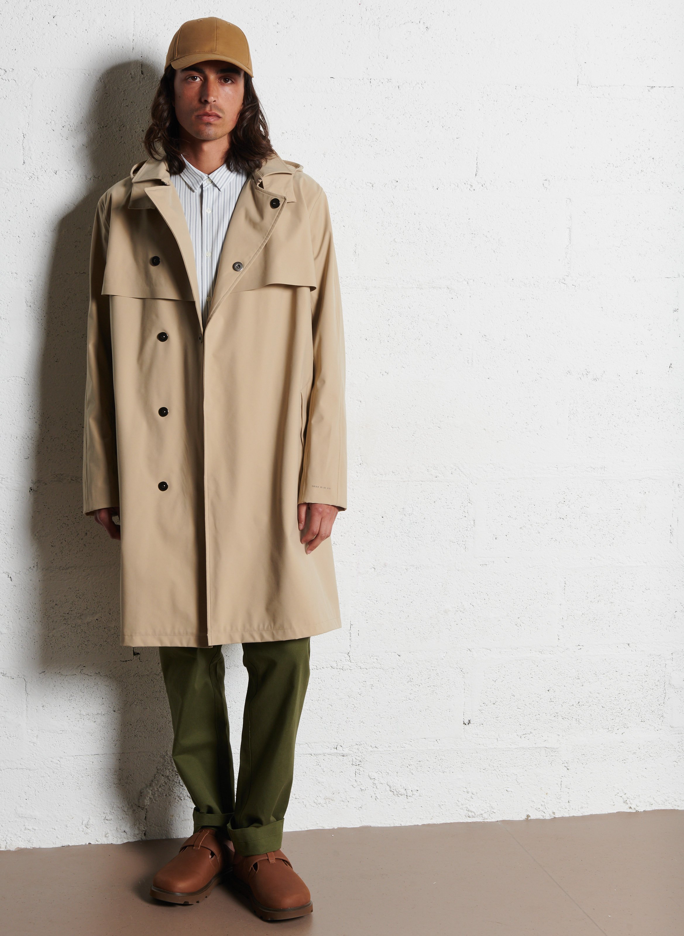 Slim-fit cotton cargo pants FARAH Green