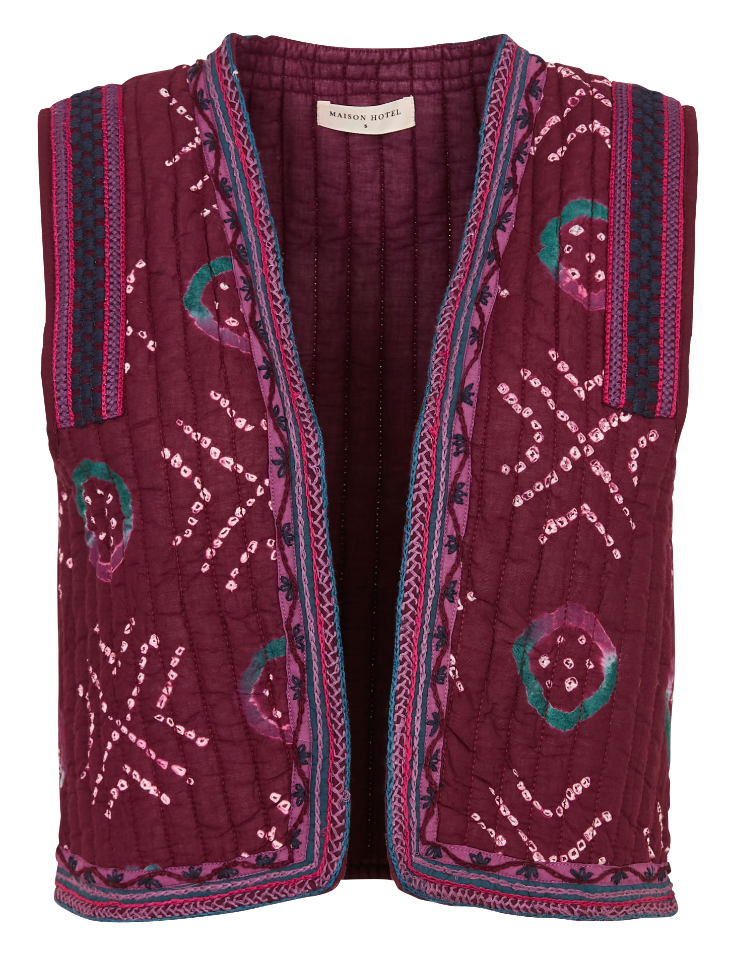 Sleeveless cotton jacket MAISON HOTEL Purple