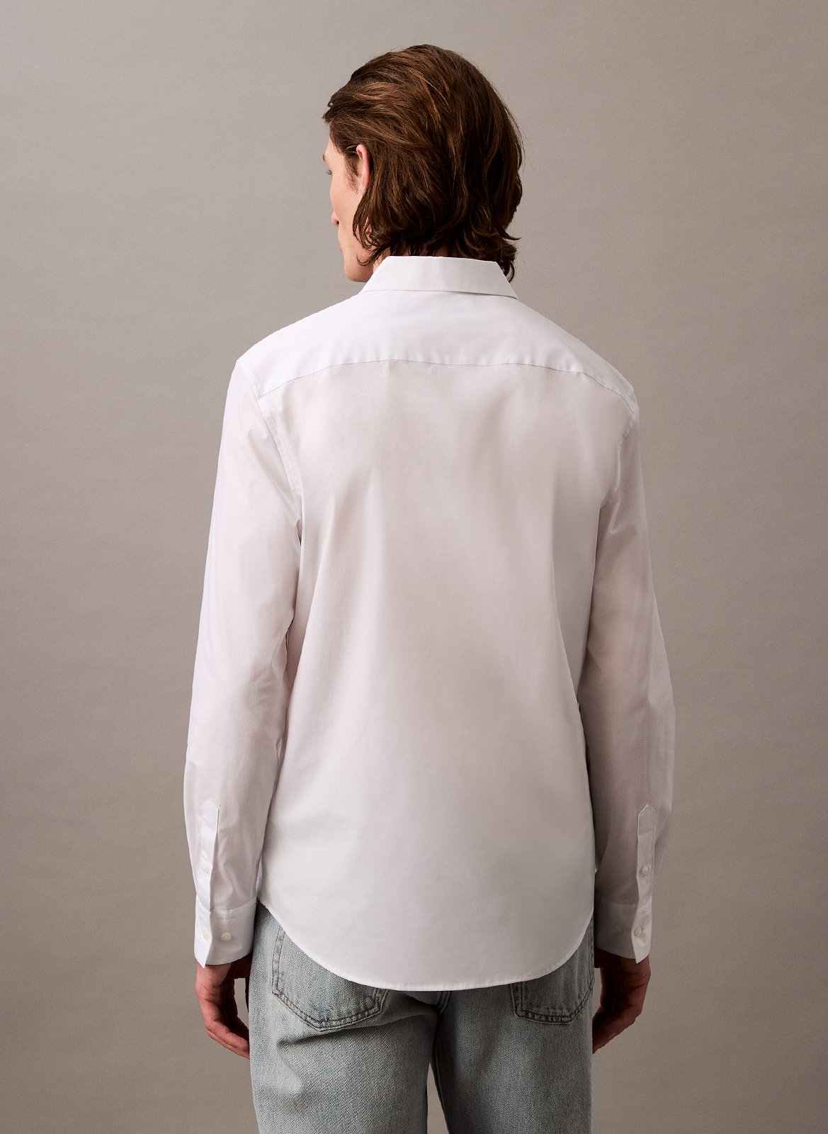 Regular-fit cotton-blend shirt CALVIN KLEIN White