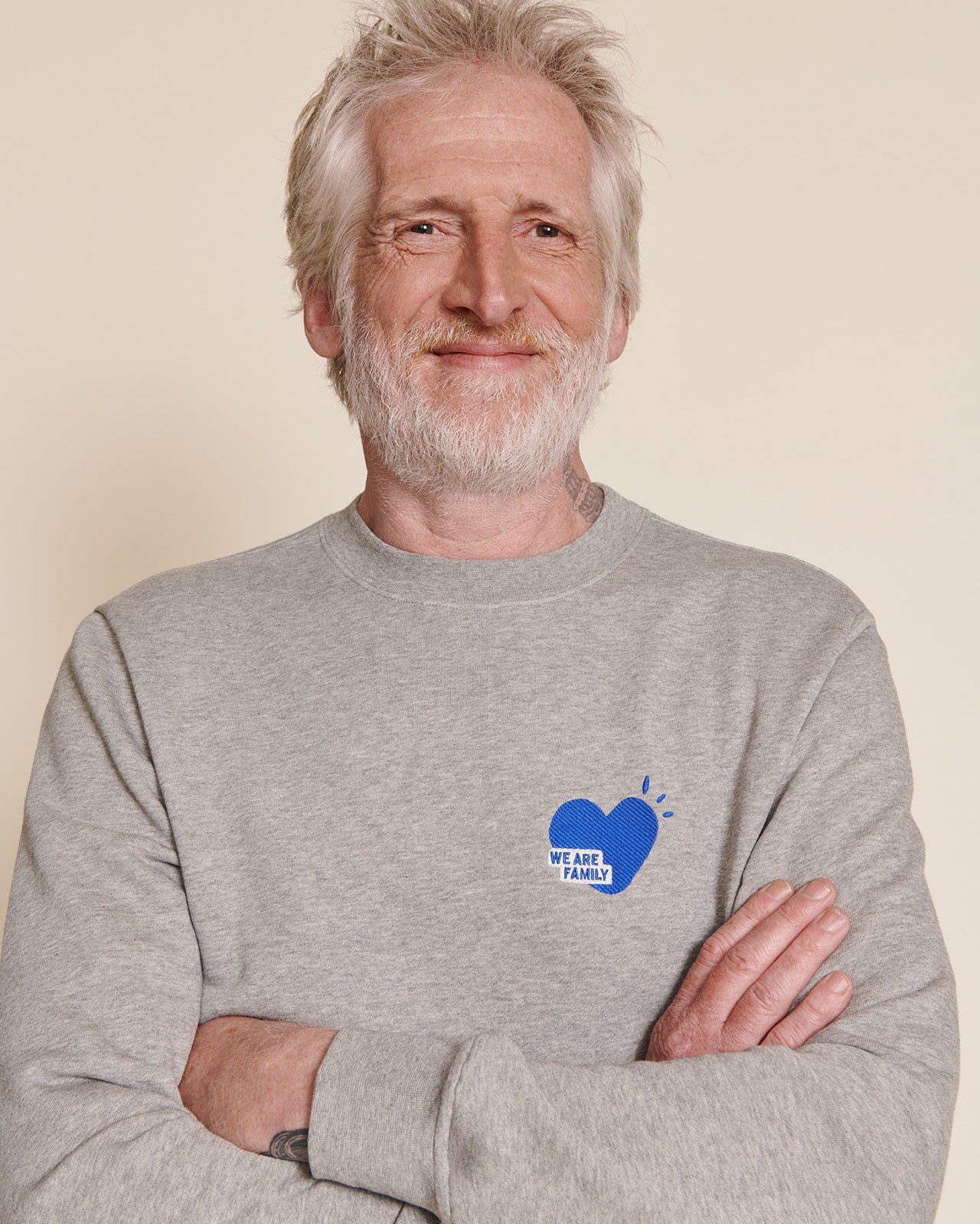 The "we are family" organic cotton sweatshirt EMOI EMOI Grey