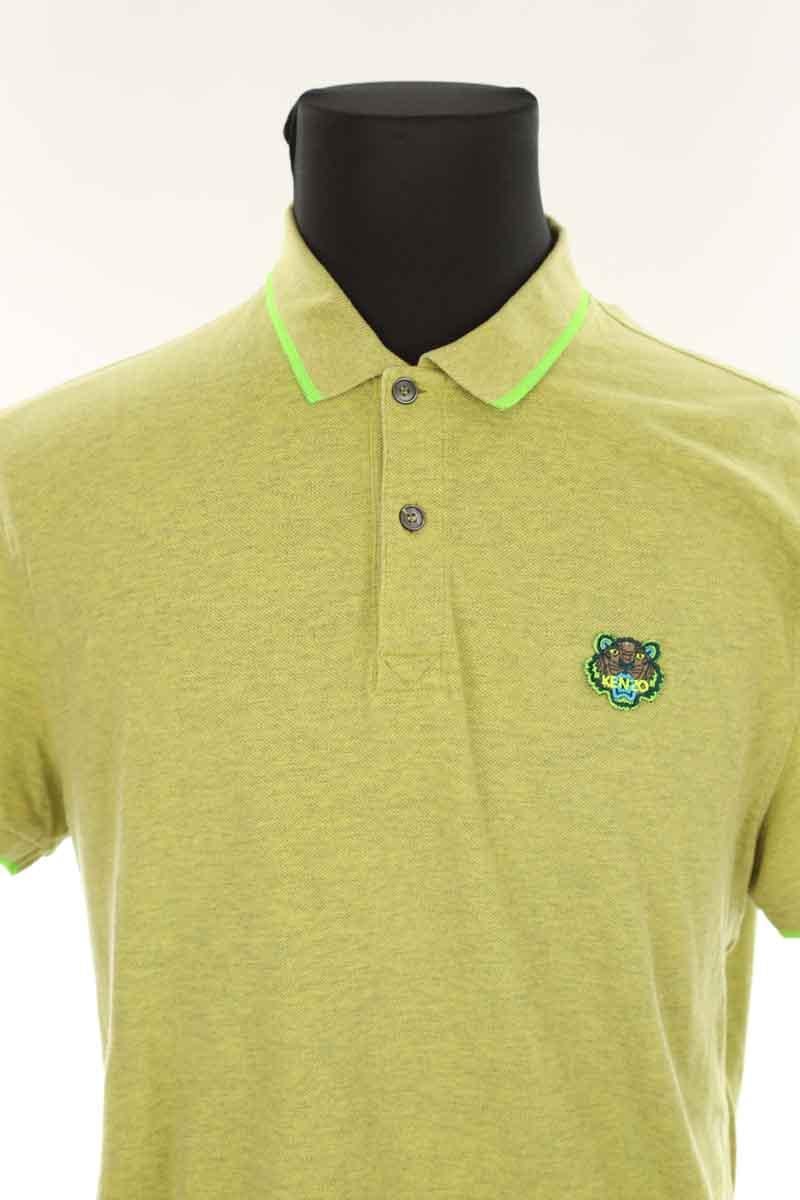 Cotton polo KENZO - SECONDE MAIN Green