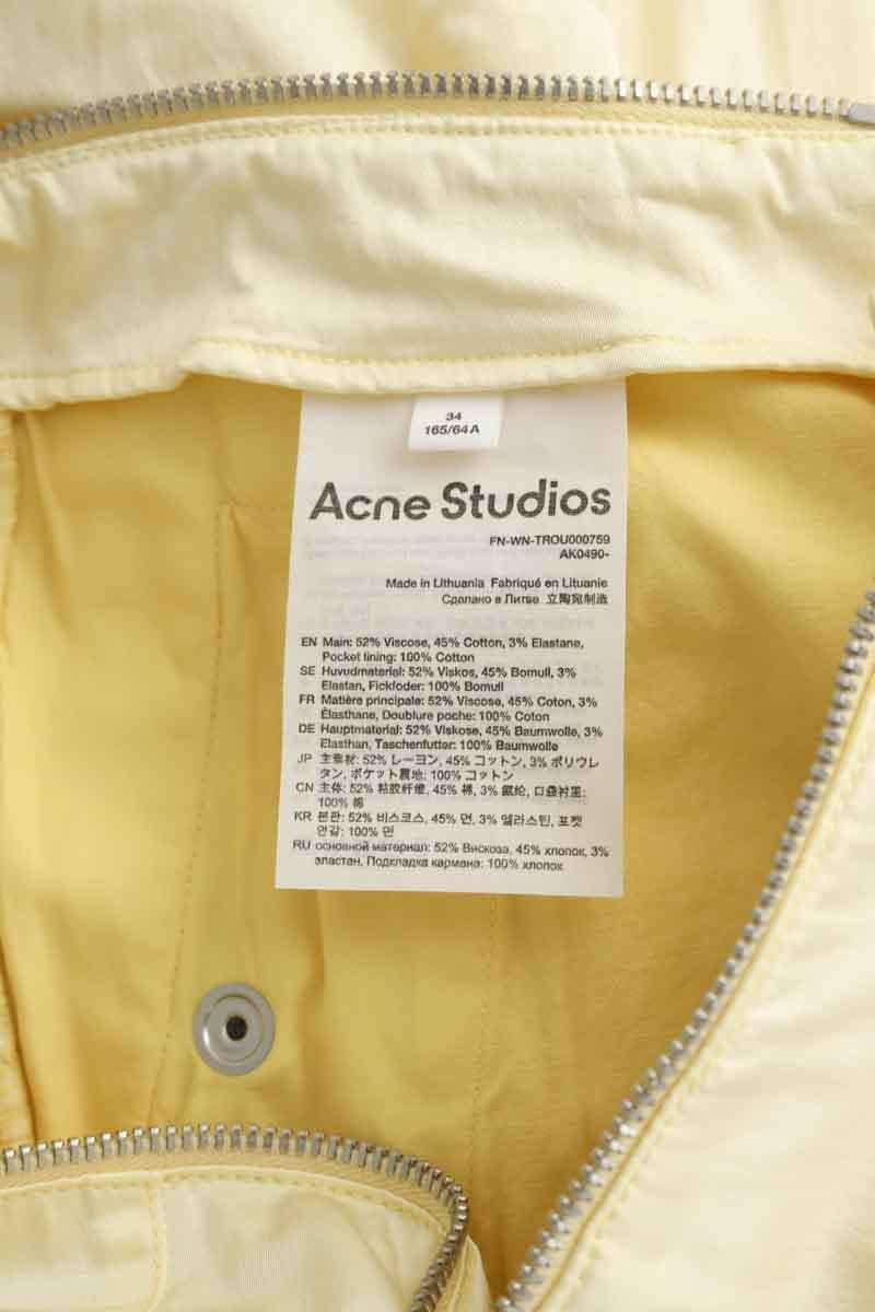 Yellow straight pants ACNE STUDIOS - Seconde Main Yellow