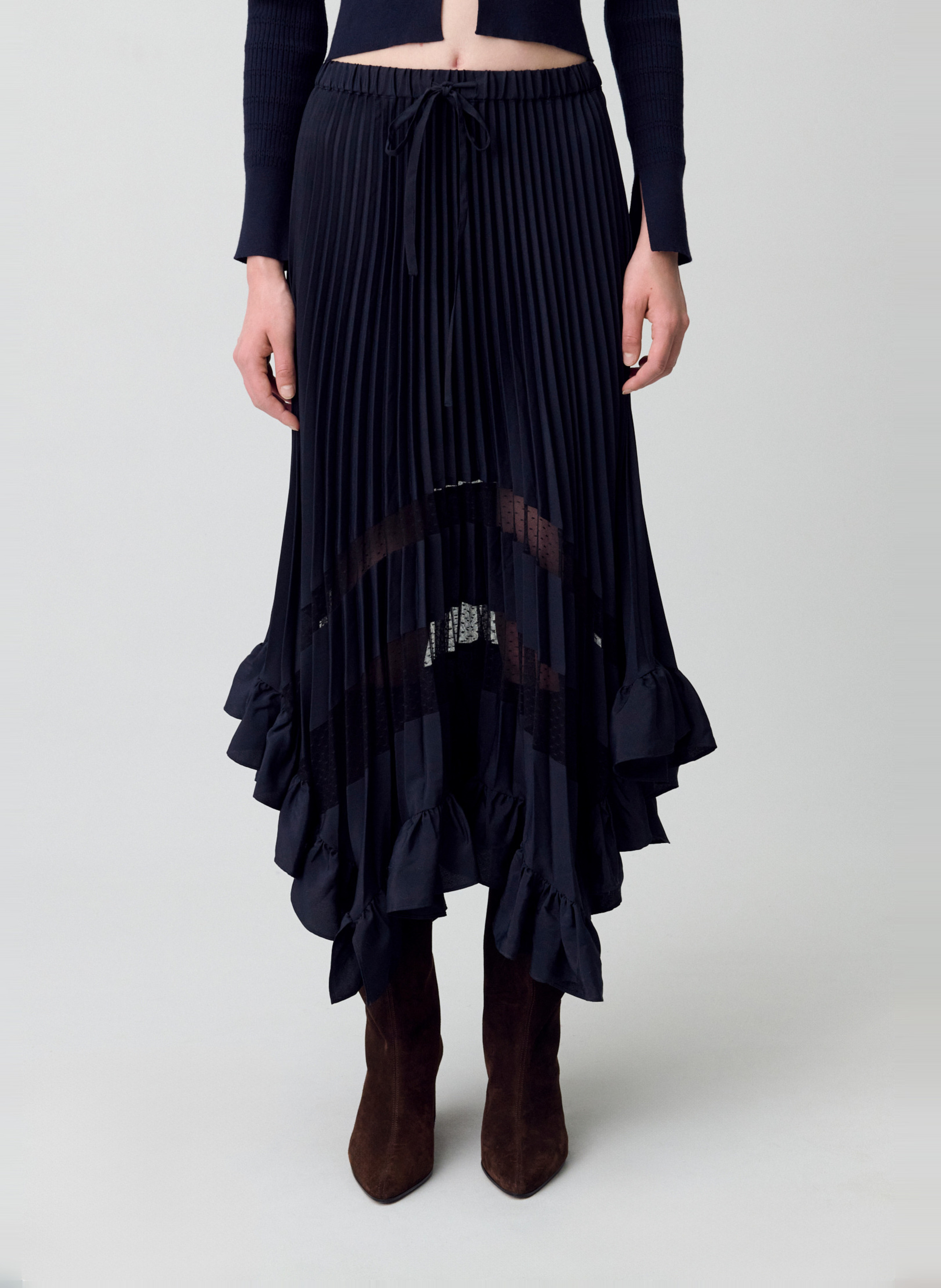 Jupe longue volantée  CLAUDIE PIERLOT Bleu