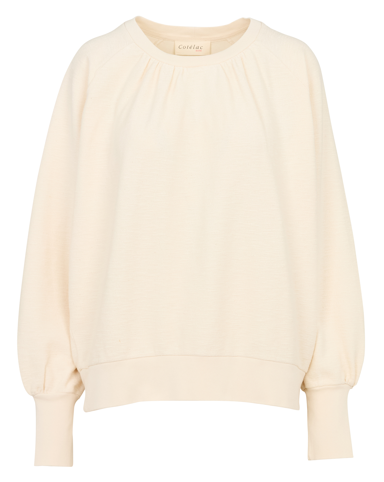 Sweat oversize uni manches longues ACOTE Blanc