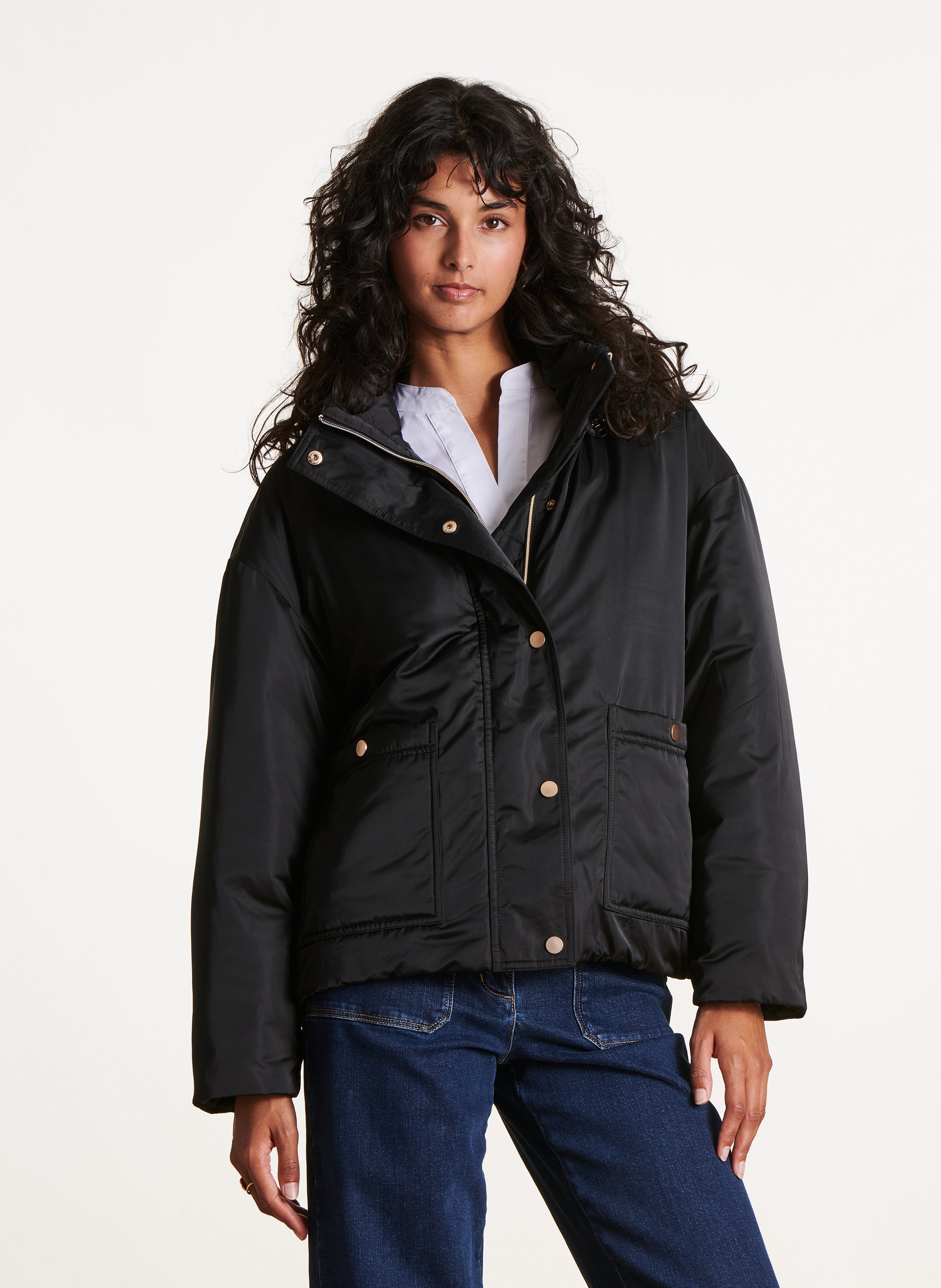 Doudoune oversize matelassée LA FEE MARABOUTEE Noir