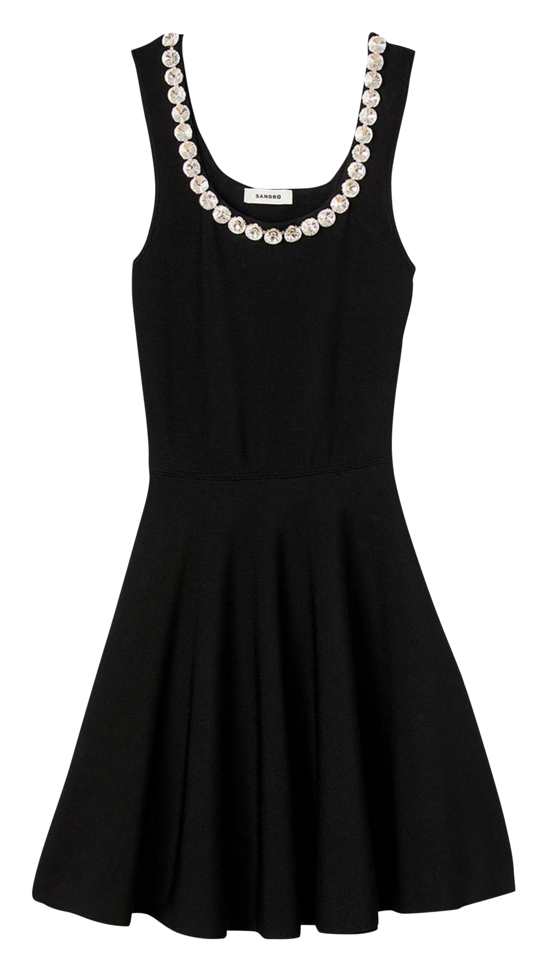 Robe courte col rond SANDRO Noir