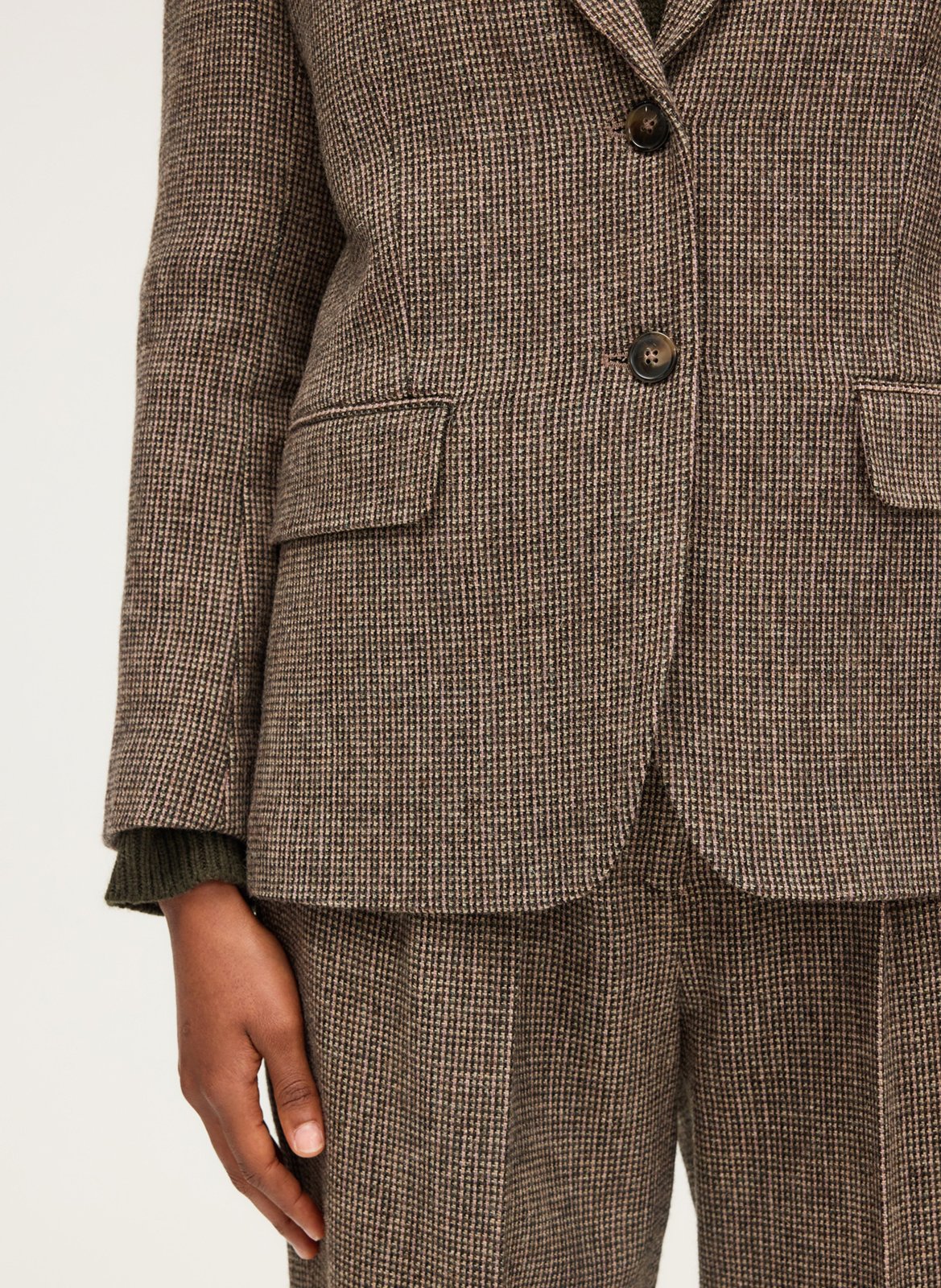 Veste tailleur en laine PABLO Vert