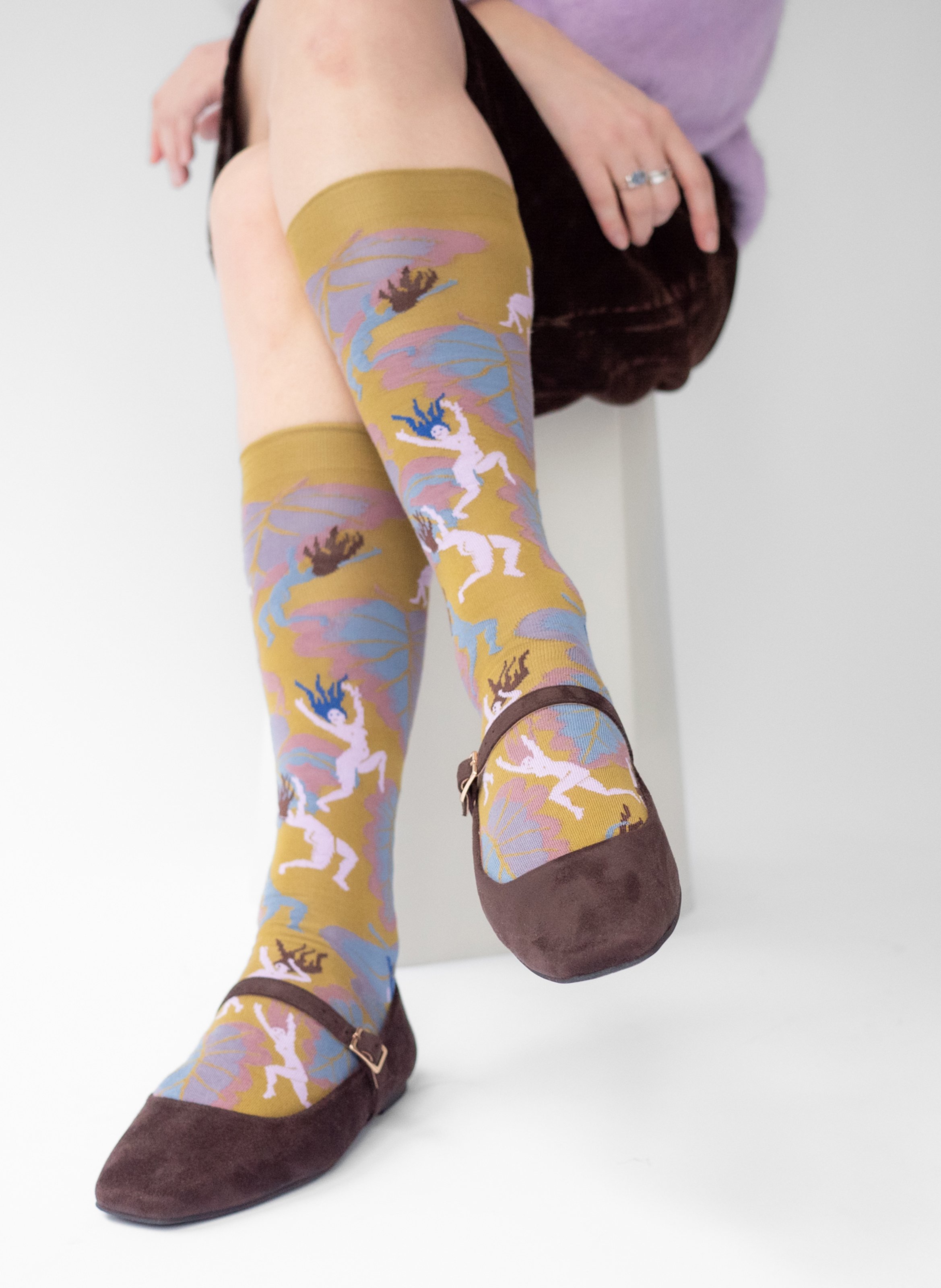 Chaussettes en coton mélangé imprimé BONNE MAISON Multicolore