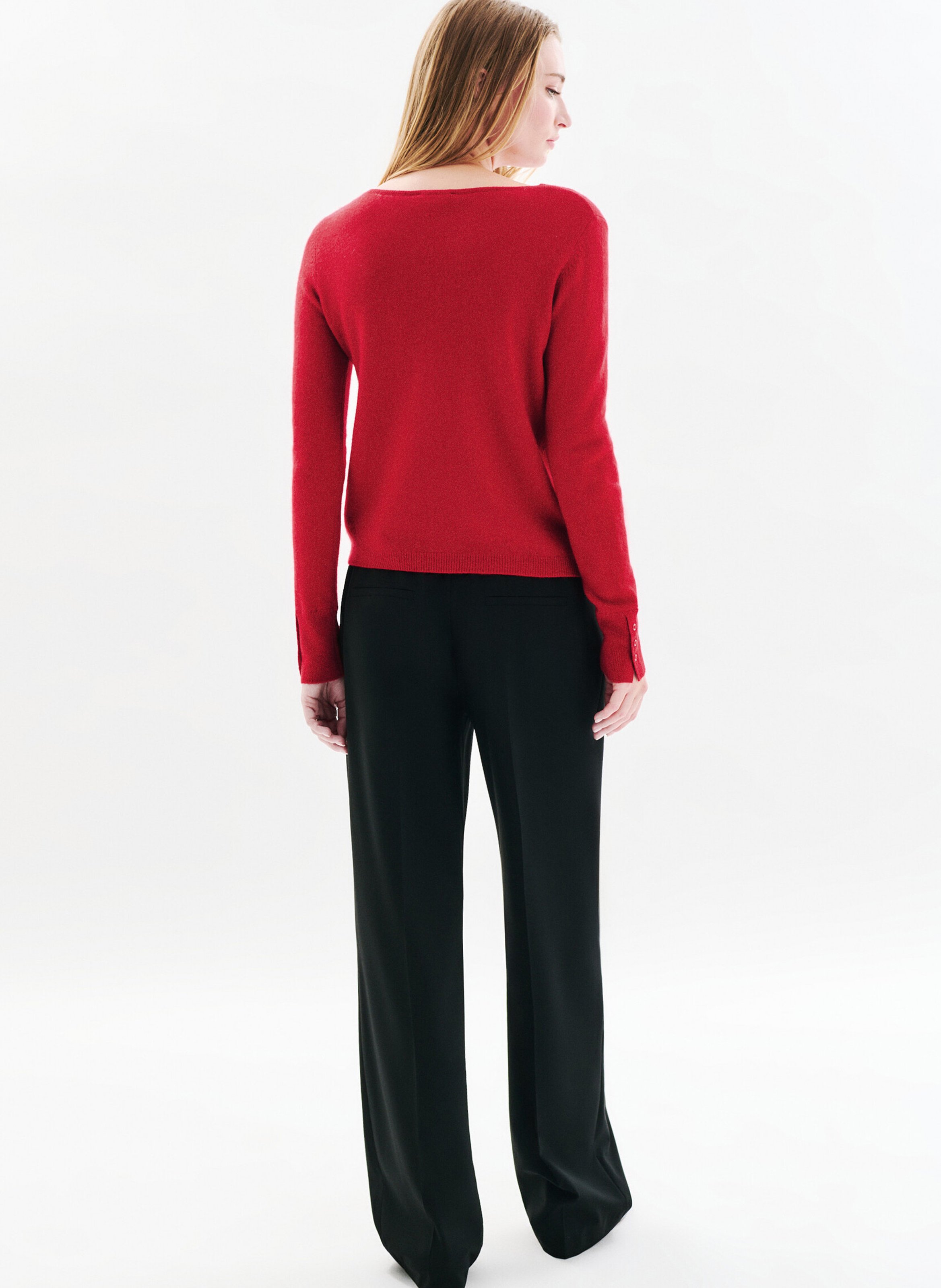 Straight boat-neck sweater CAROLL Red