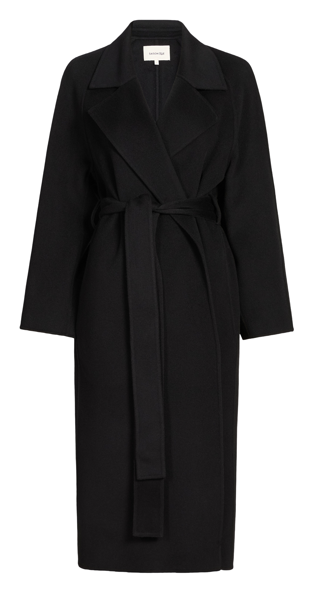 Long wool tailored coat SAISON 1865 Black