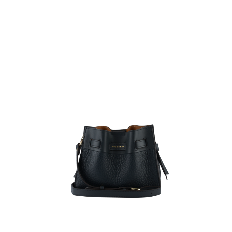 Shoulder bag - cowhide leather POURCHET Blue
