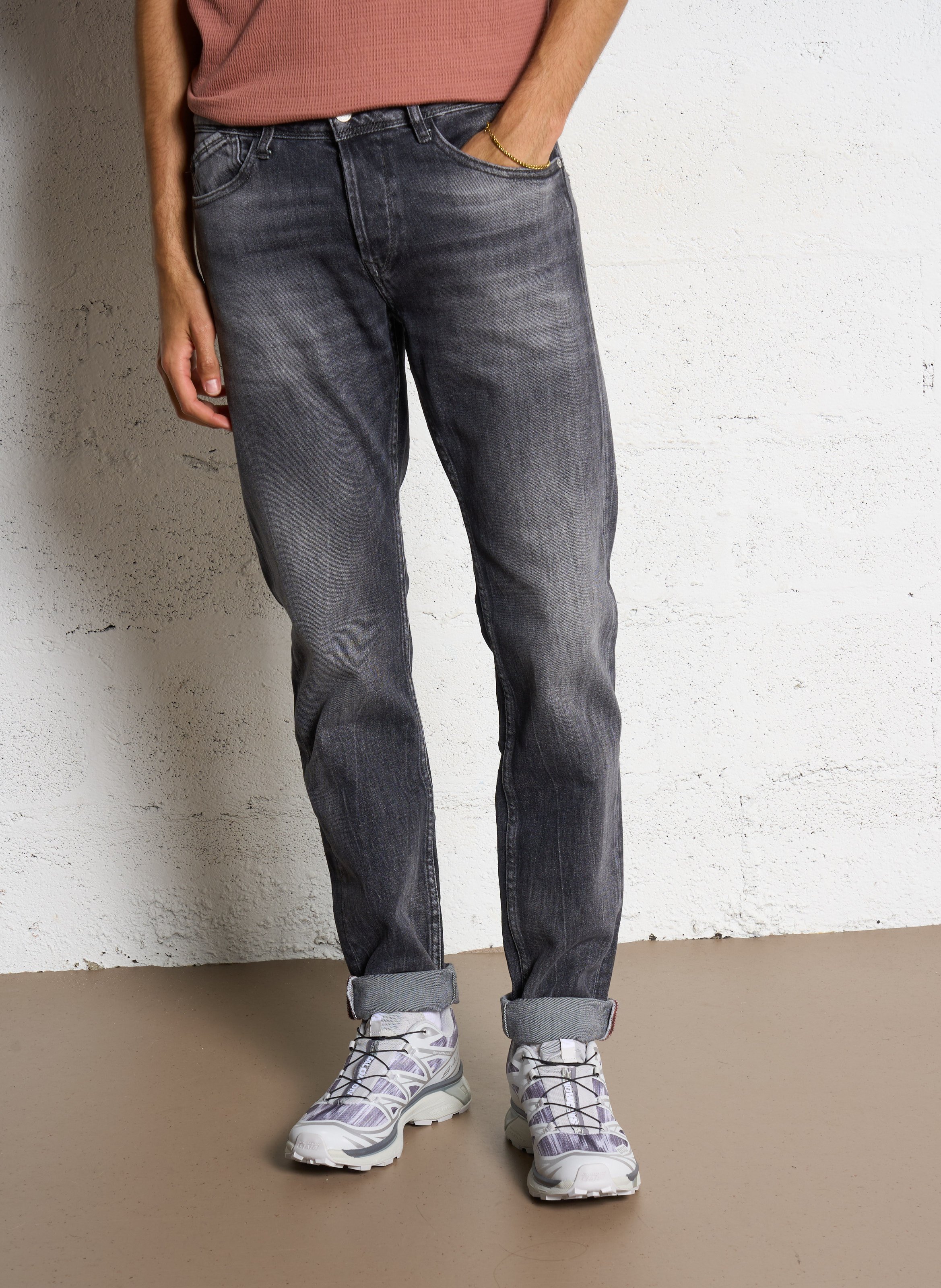 Jeans aderenti in misto cotone LE TEMPS DES CERISES Grigio