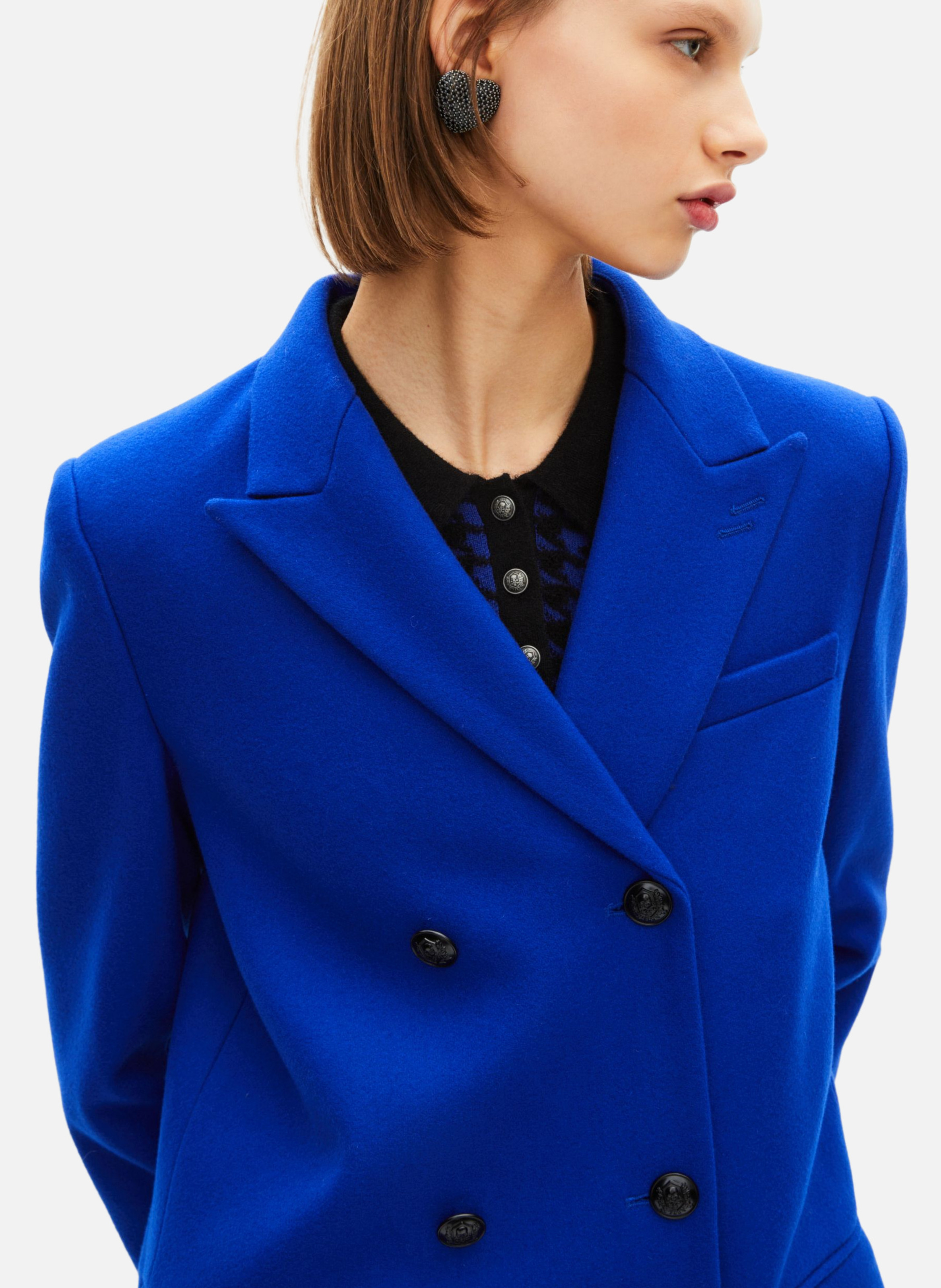 Long crossed coat Blue