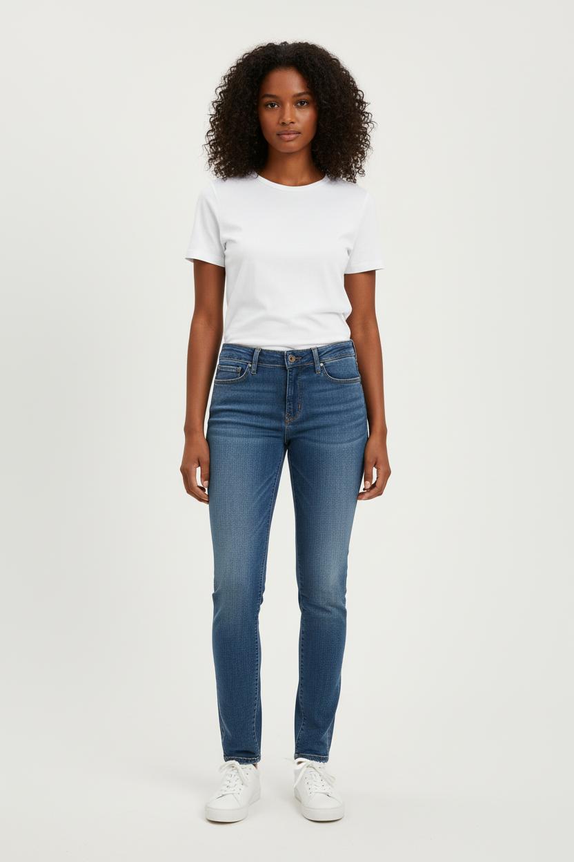 Cropped slim jeans with studs LEVI'S - Seconde main Blue