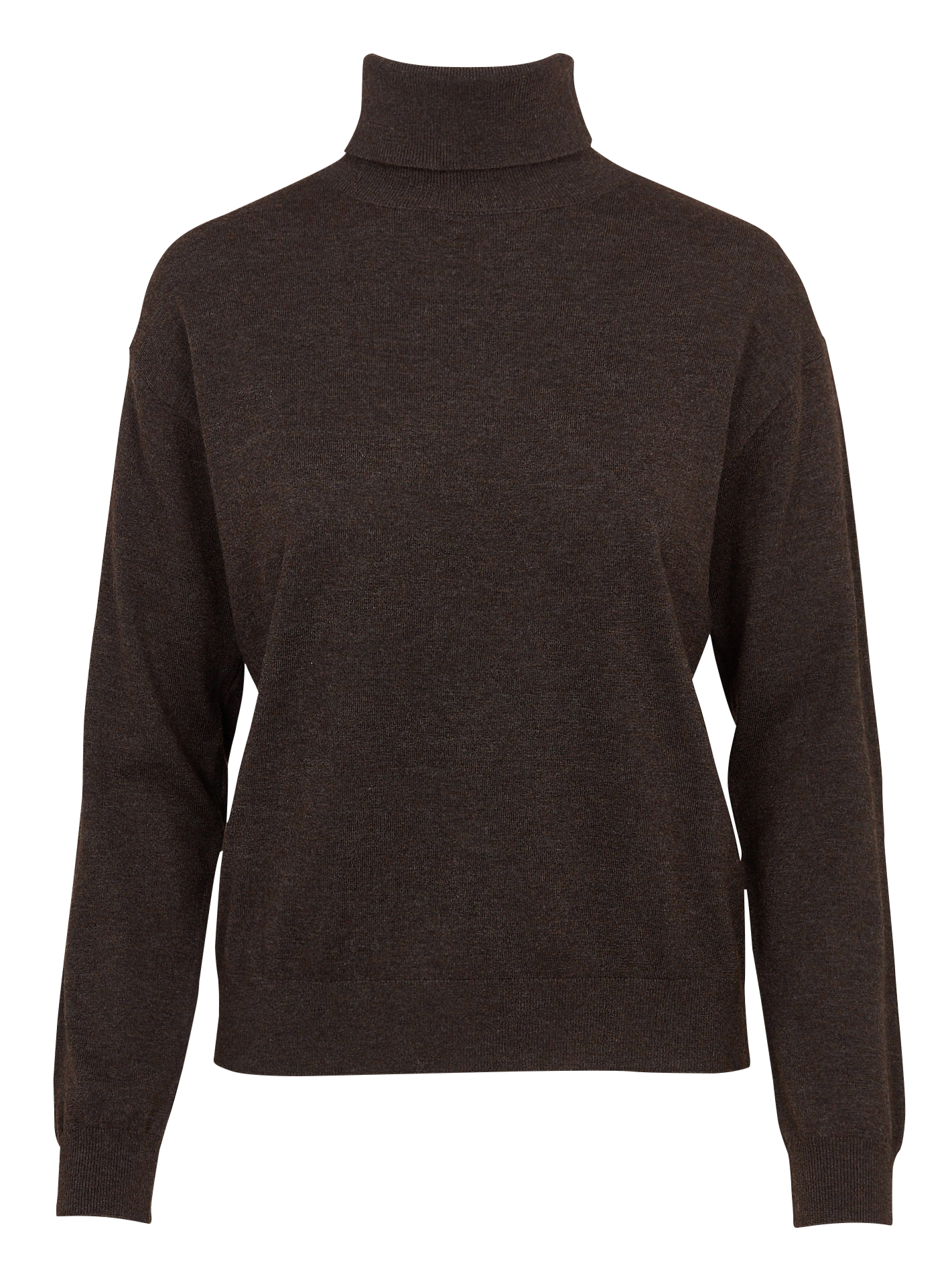 Sous-pull col roulé en maille BRIAC Marron fonce