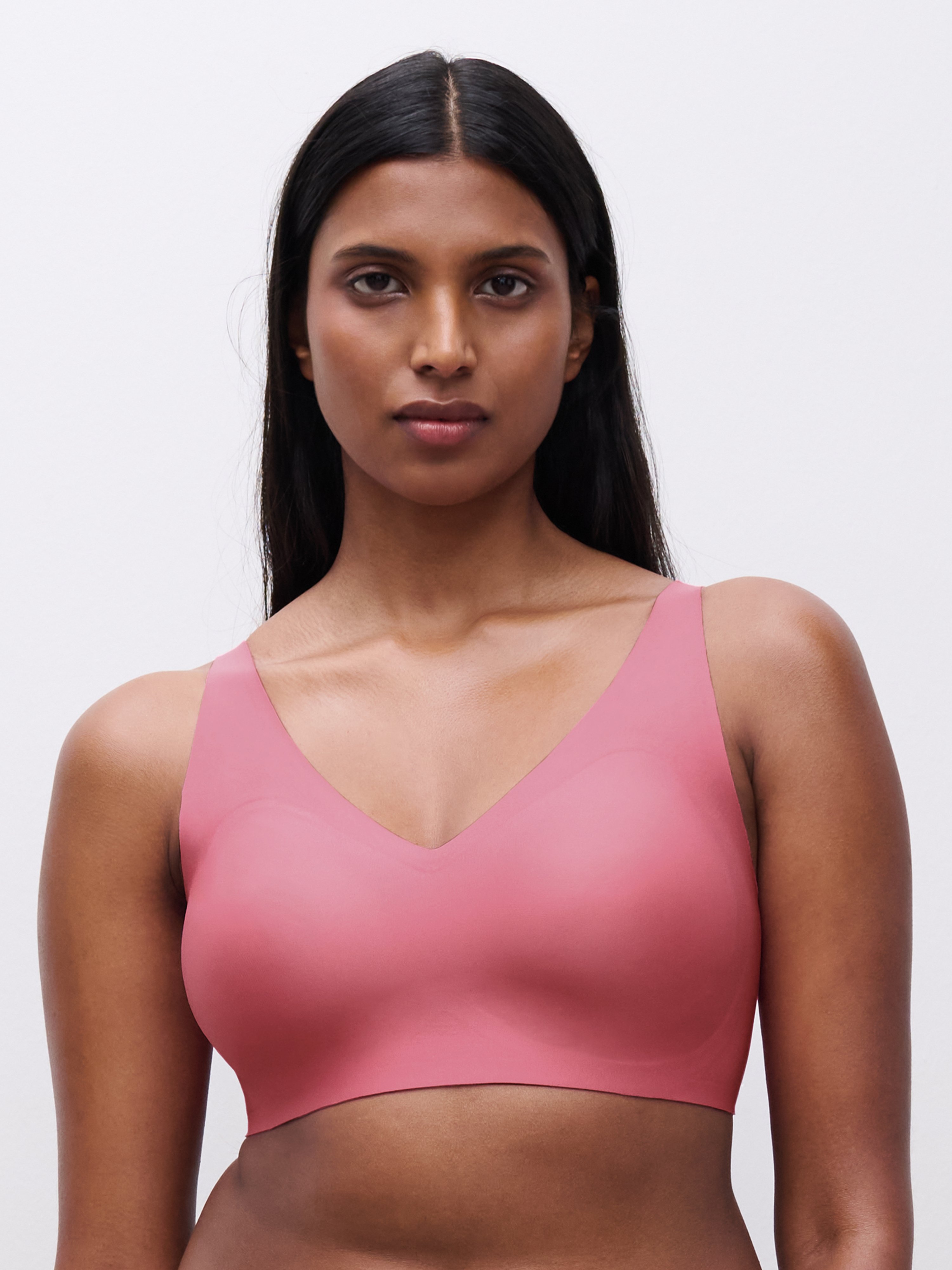 Wireless plunging bra CHANTELLE Pink