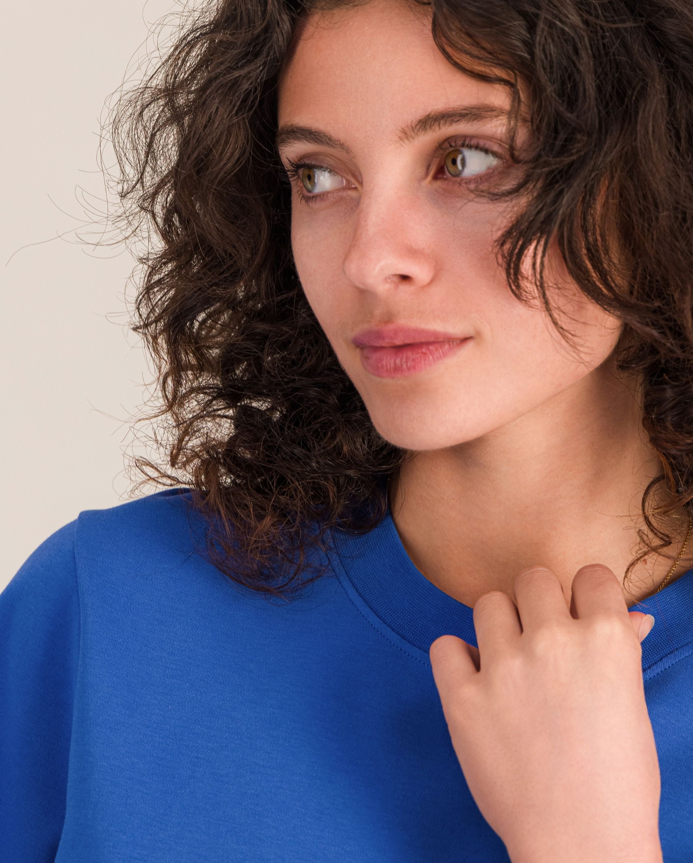 Women's organic cotton t-shirt, azure ANGARDE Blue