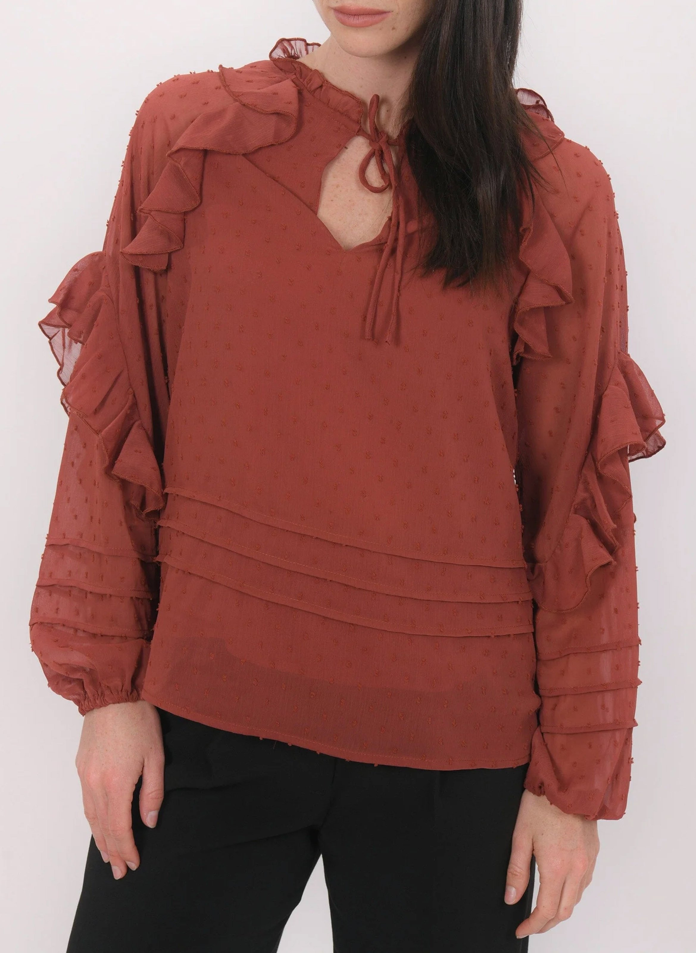 Blouse met ronde hals KOOKAI Rood