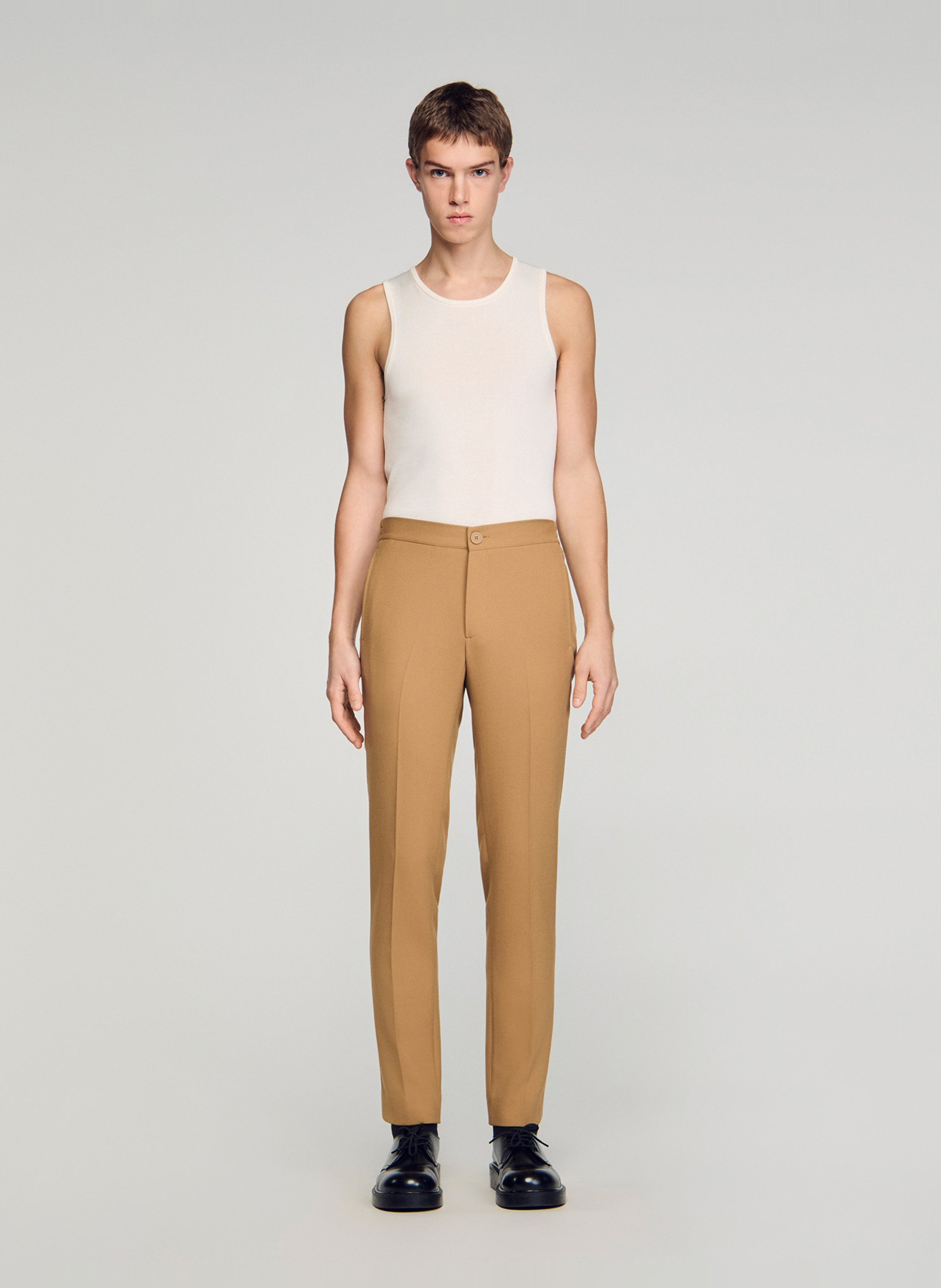 Pantalon droit  Beige